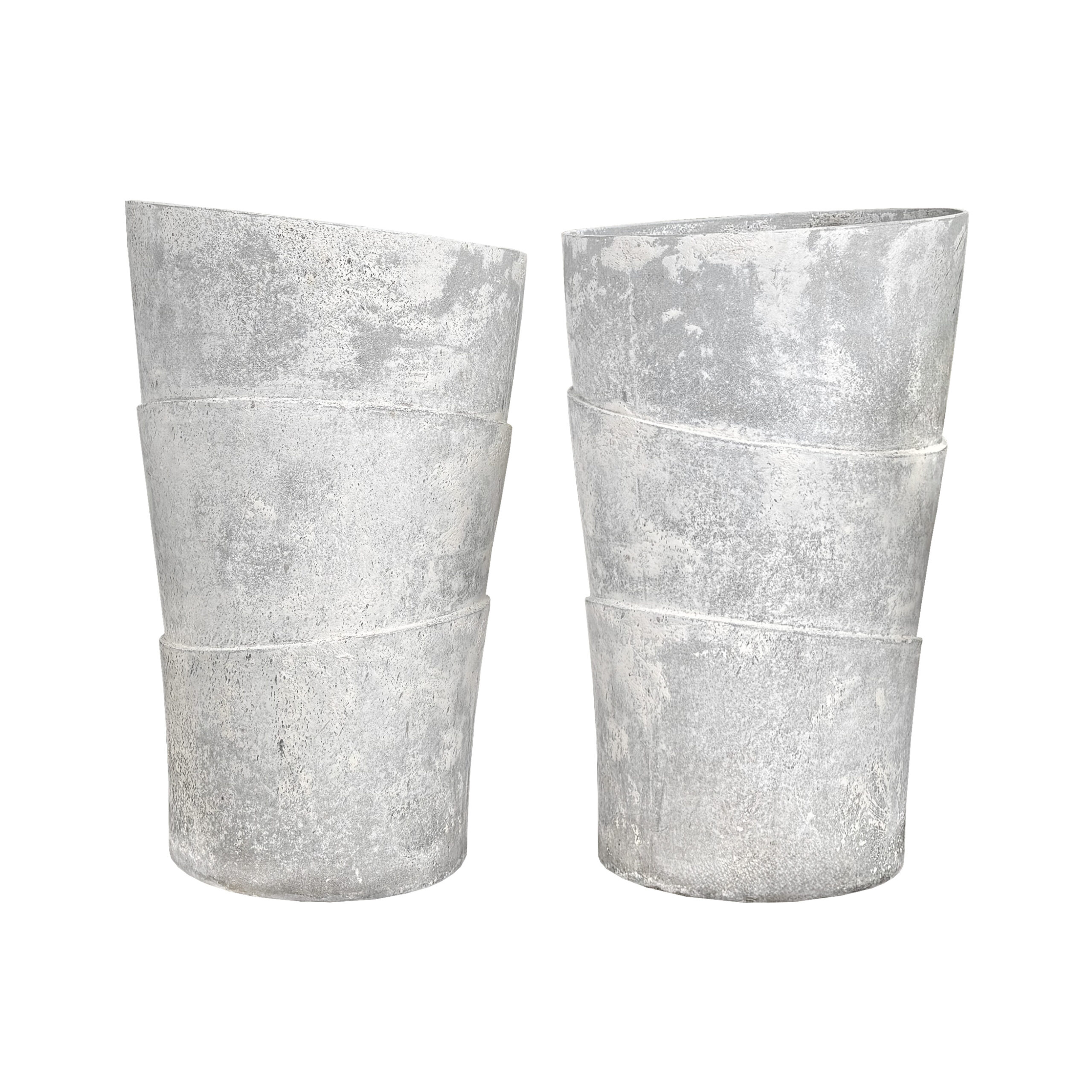 Pair of Conical Shaped Tall Garden Planters by Willy Guhl, 1970s Switzerland