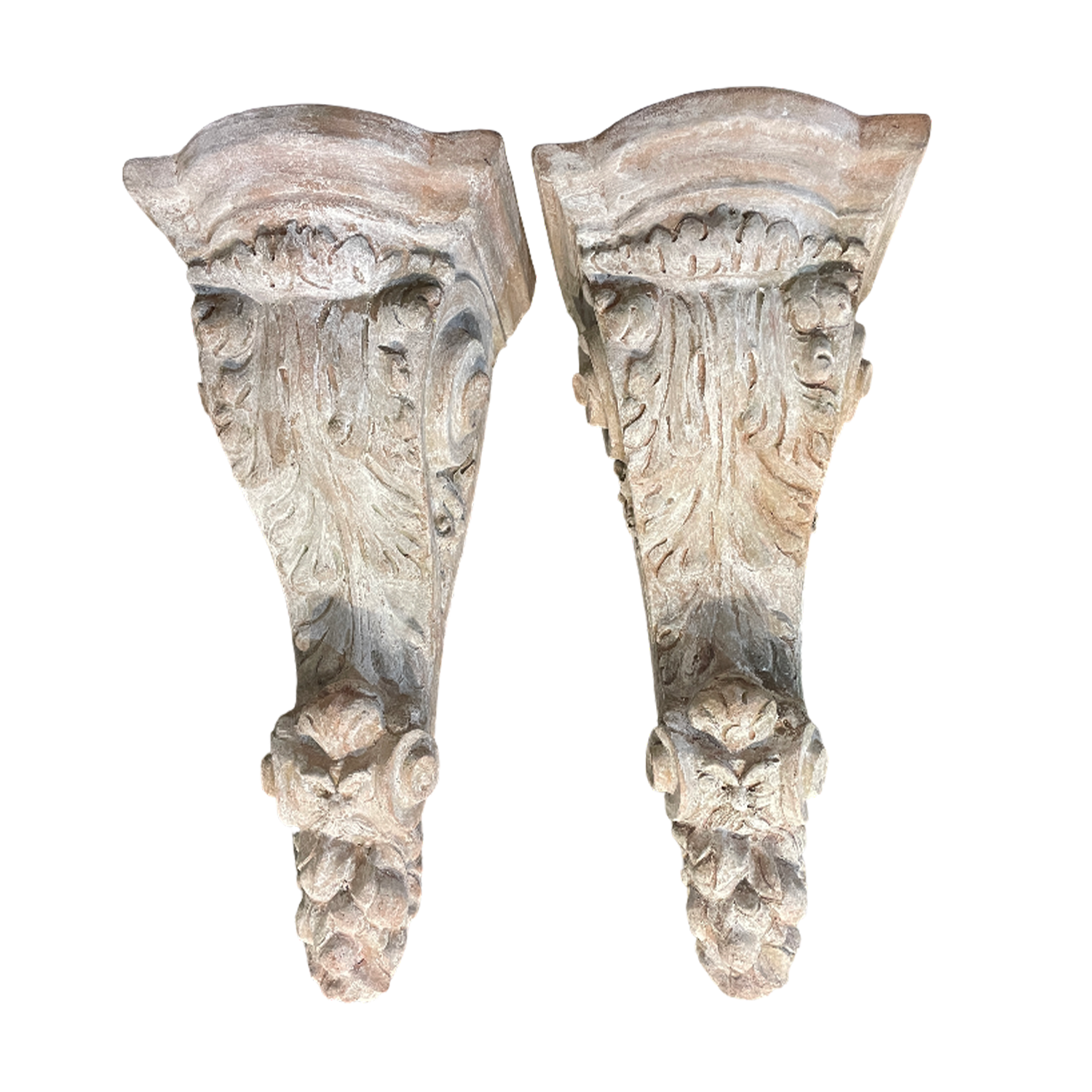 Pair of 19th Century Italian Renaissance-Style Terra Cotta Wall Brackets