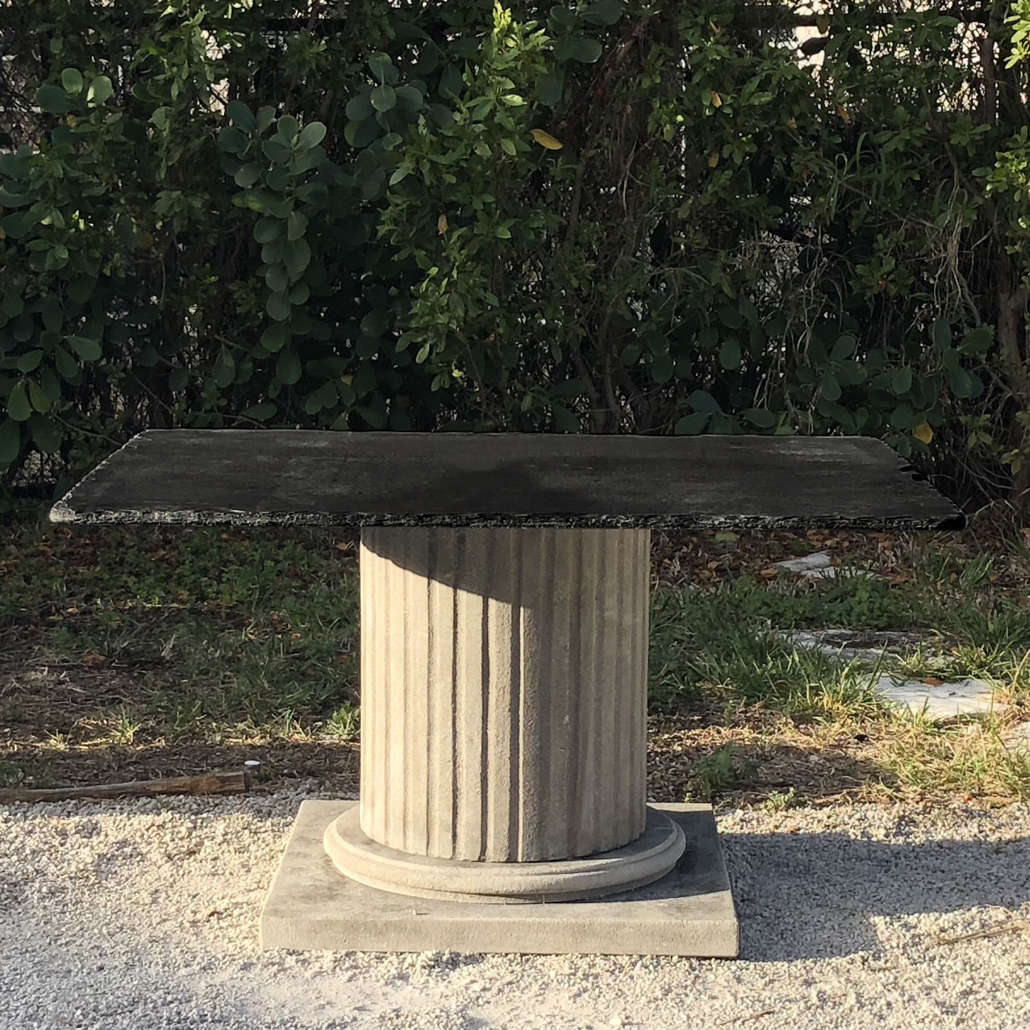 Black-Grey French Garden Limestone Table