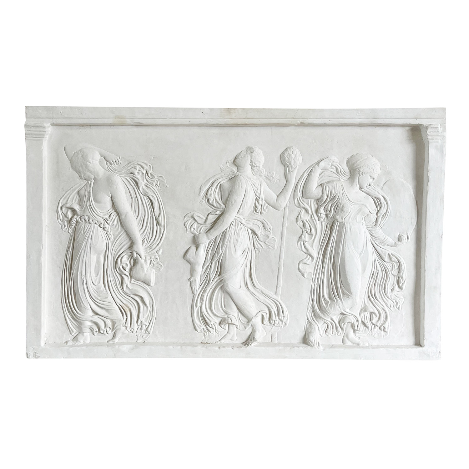 20th Century French Vintage Wall Plaster Relief of the Three Charites or Graces