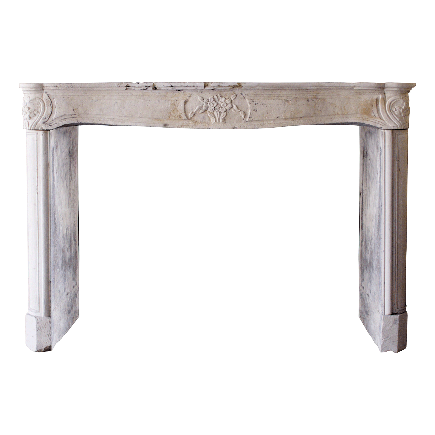 Antique Fireplace Mantel au Bouquet