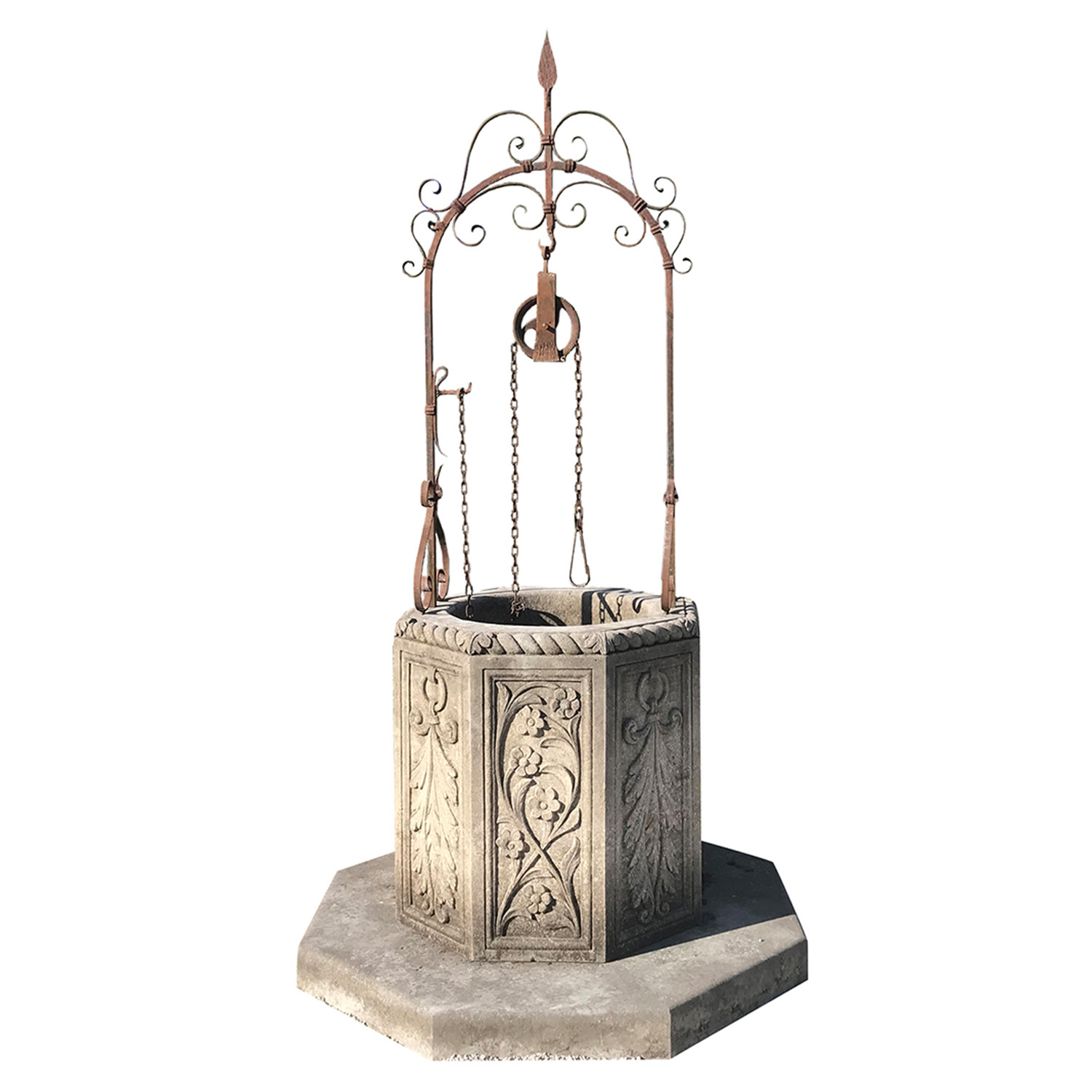 20th Century Italian Octagonal Stone Wellhead