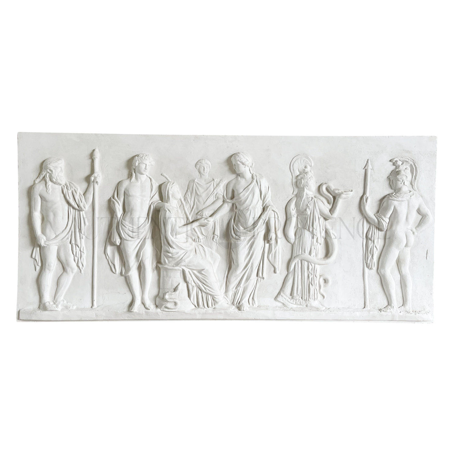 Wall Relief of the Greek Mythology & the Greek Gods Hermes, Dionysus