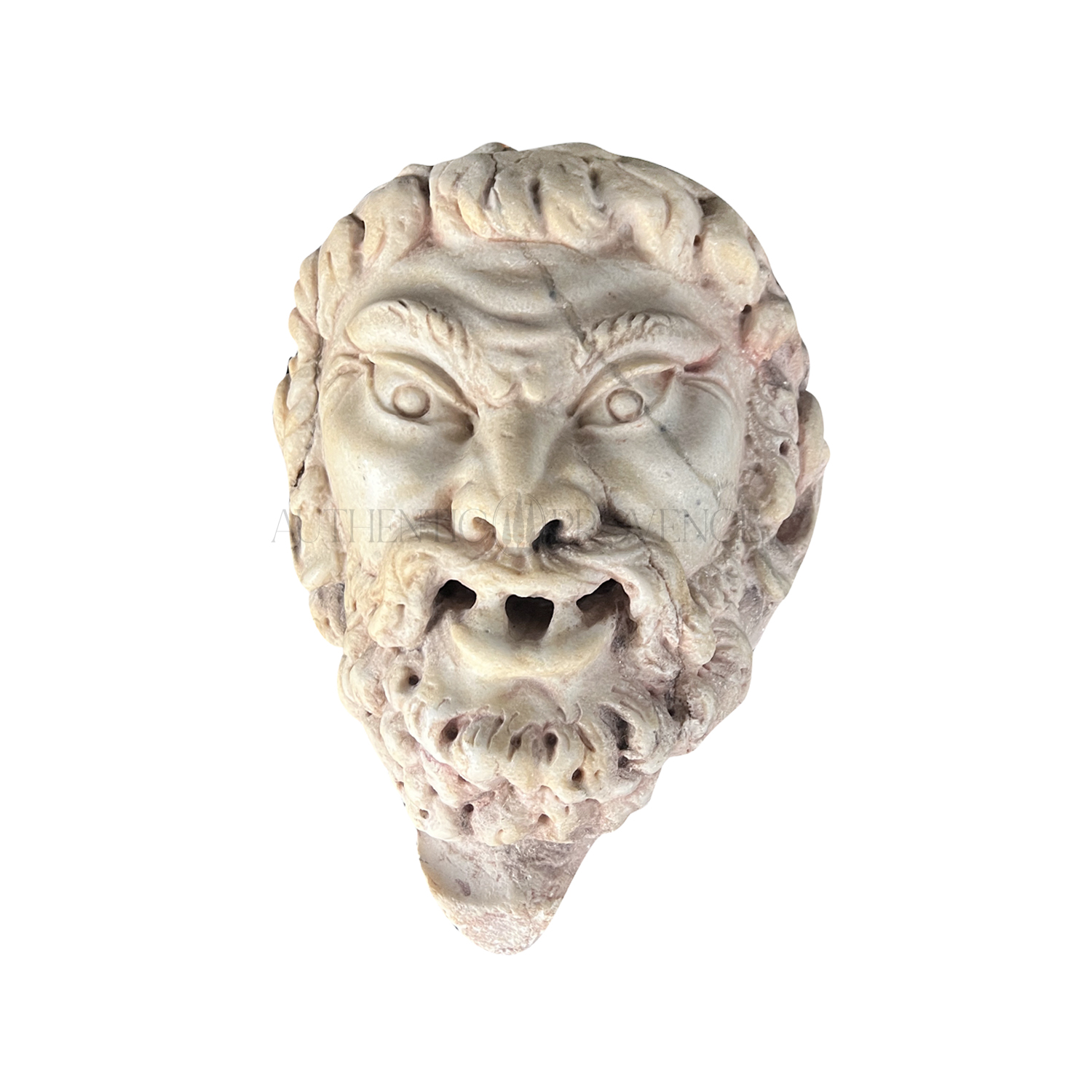 18th-19th Century Marble Satyr Mask Fragment