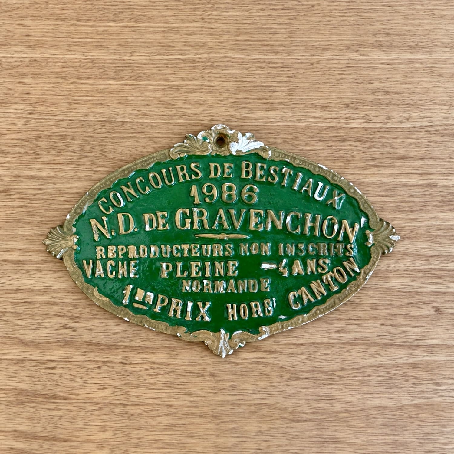 Plaque Métalique 1986
