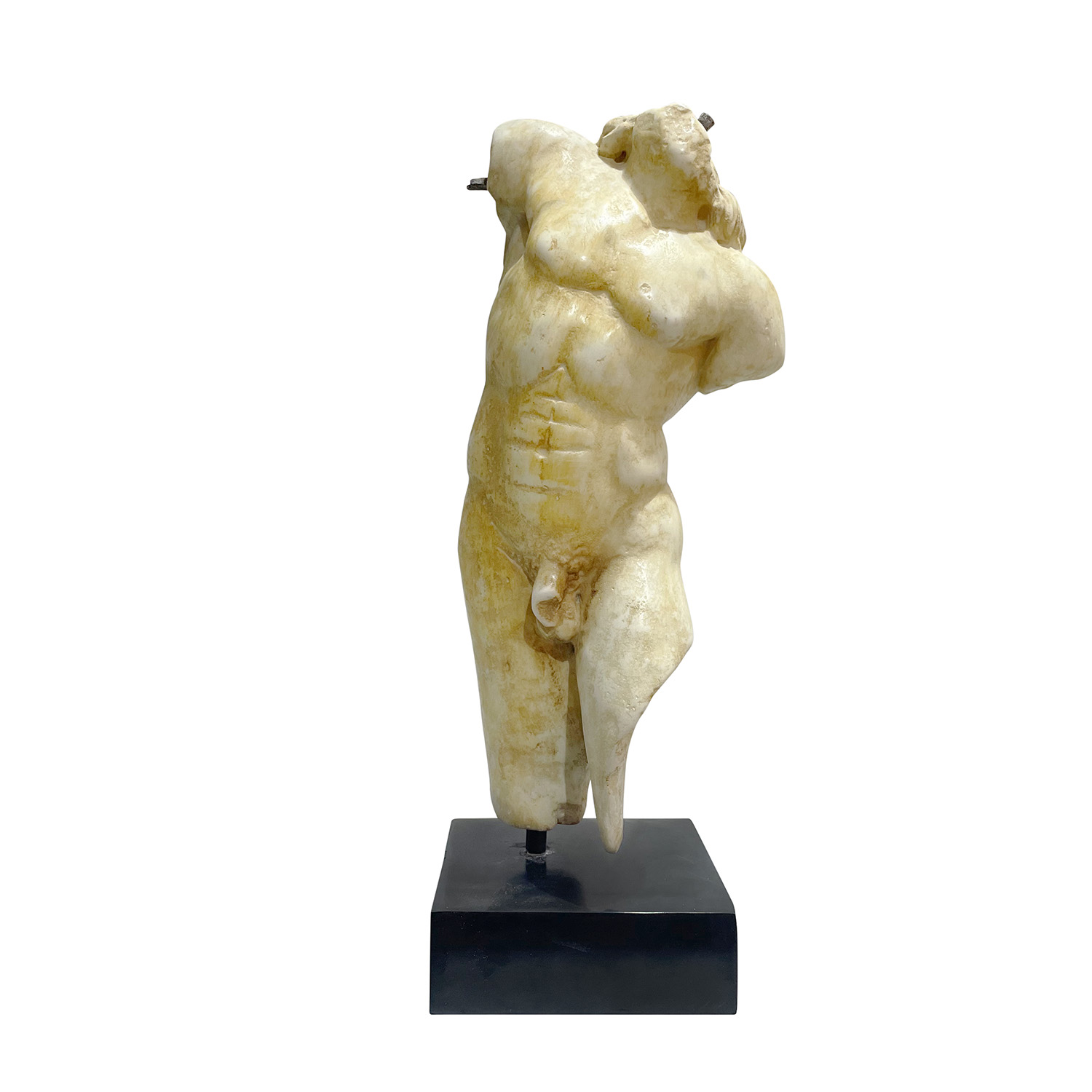 19th Century Italian Neoclassical Style Torso Statuette in Carved Marble