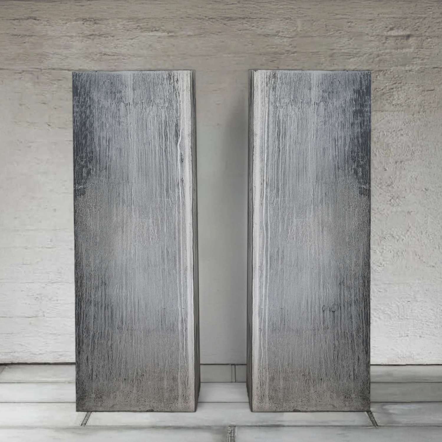 Pair of Zinc Columns