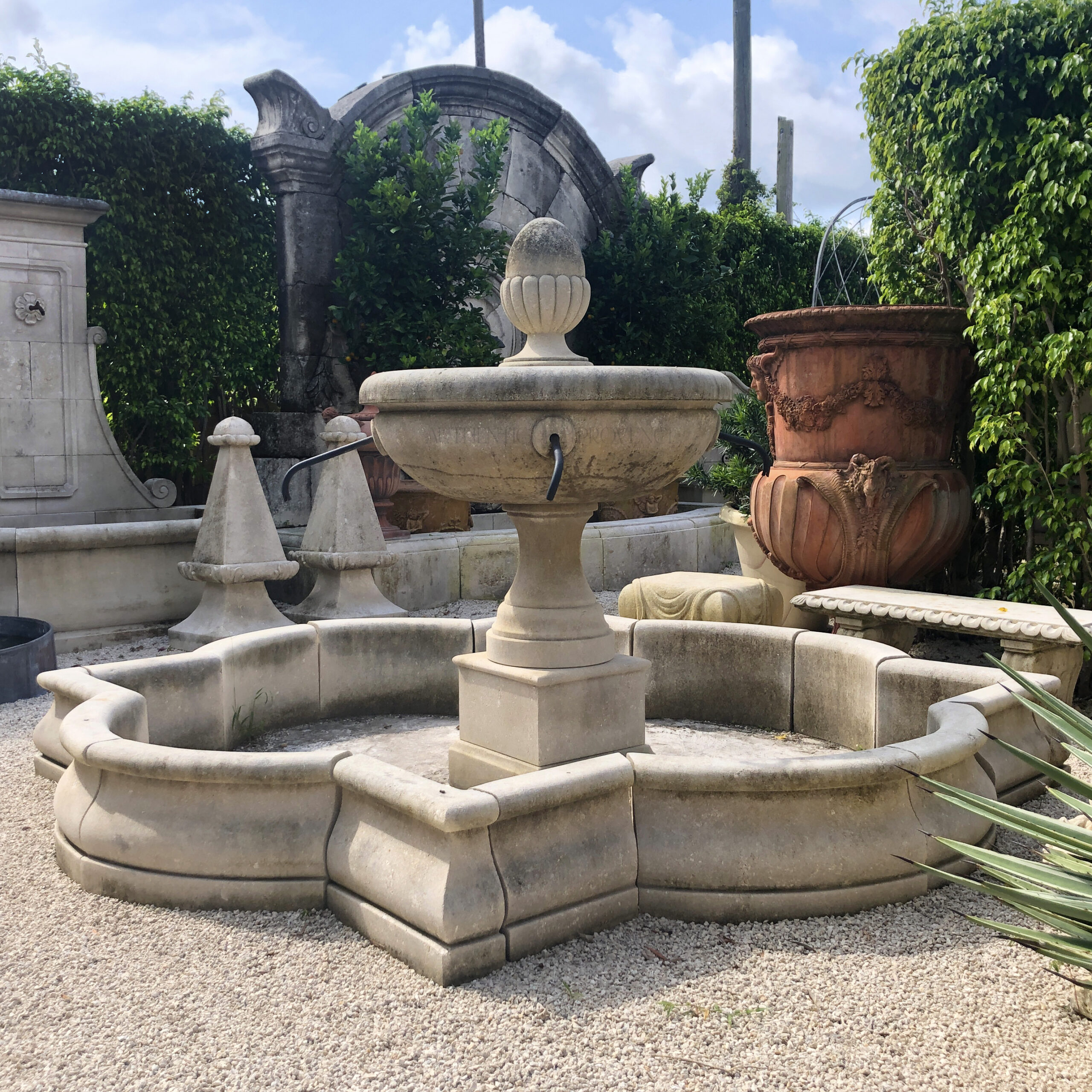 Clgarden ® niveau d'eau de source collecte wzs6 Jardin Fontaine wandbrunnen antique du 