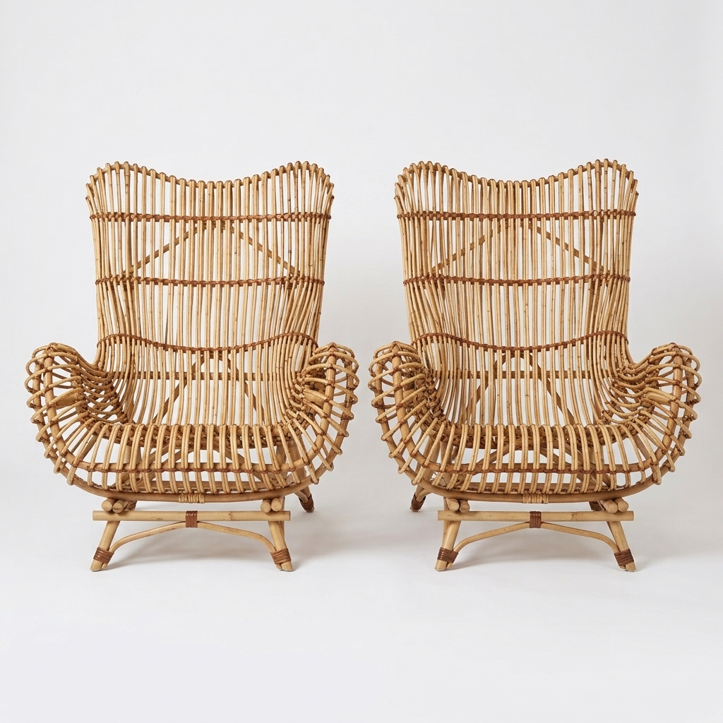 Pair of Rattan Chairs