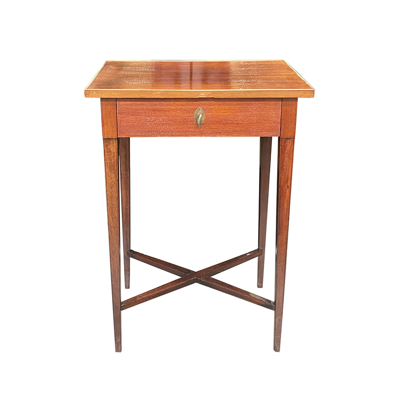 19th Century Danish Gustavian IFR End Table – Antique Walnut Sewing Table