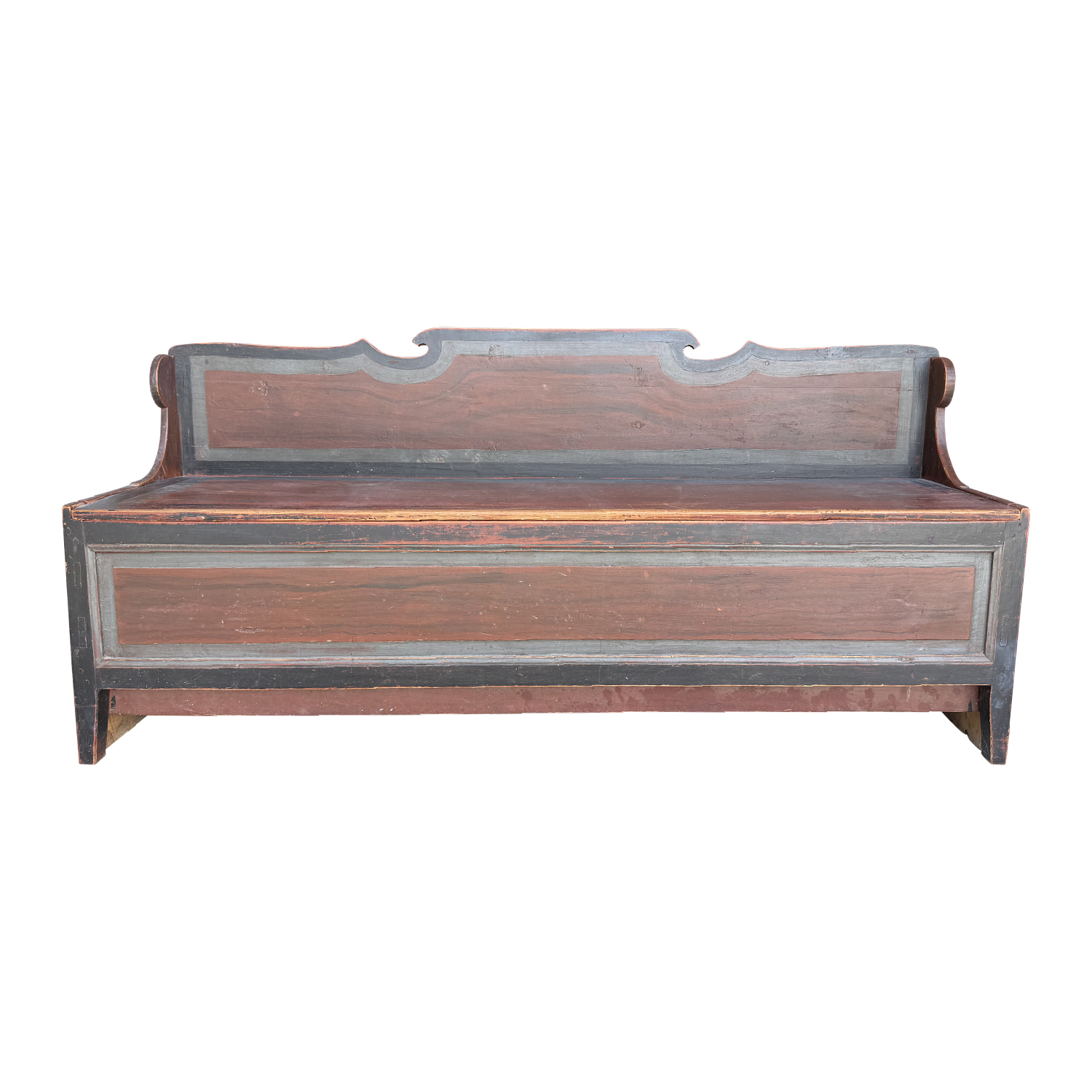 19th Century Swedish Pinewood Pull-Out Bench