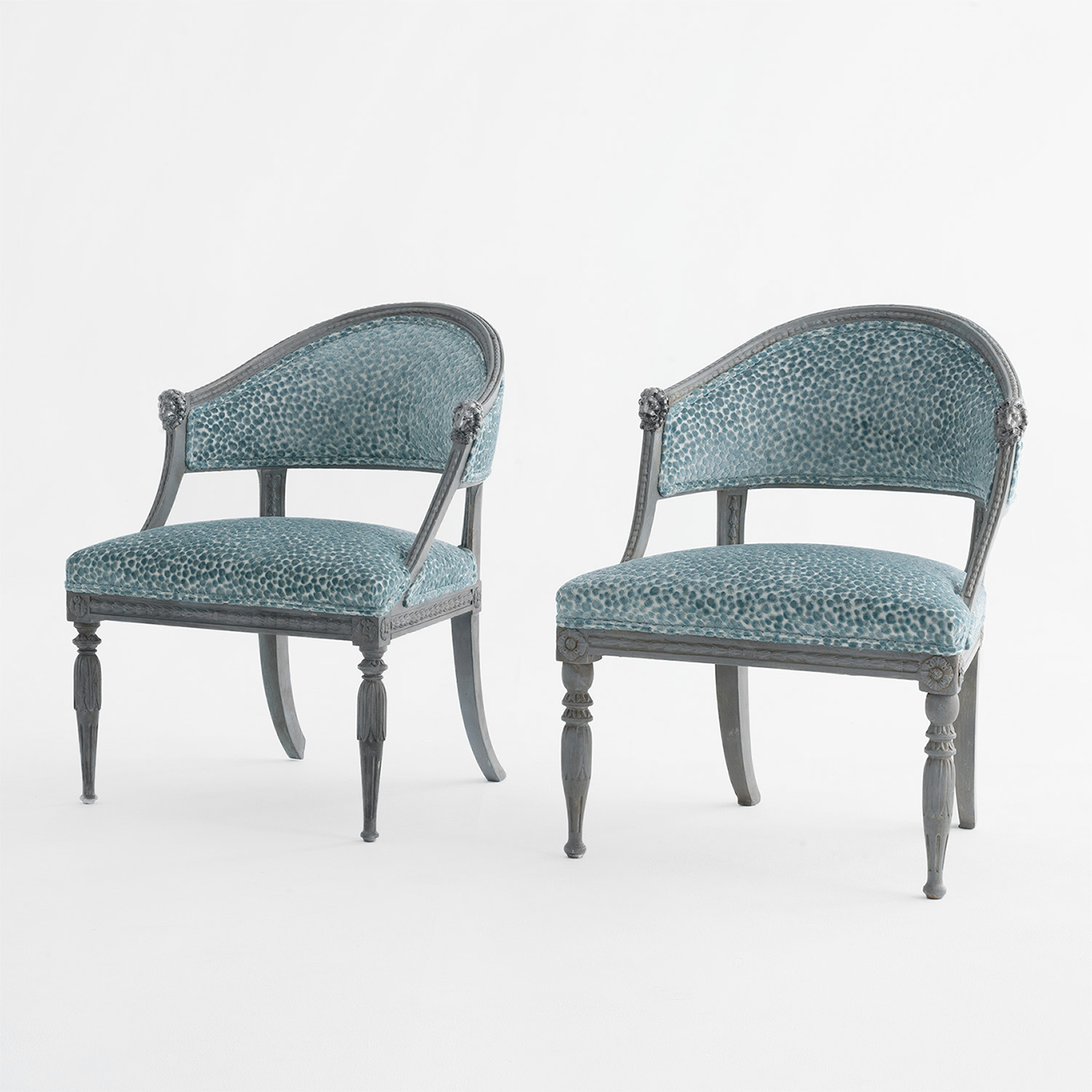 19th Century Set of Swedish Gustavian Armchairs Attributed to Ephraim Ståhl