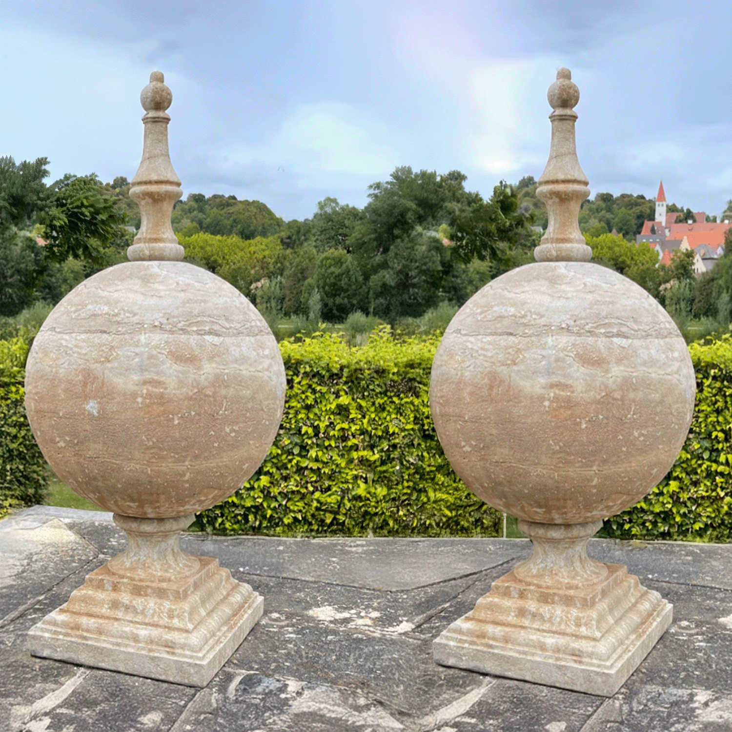 Belgian Bluestone Garden Finials