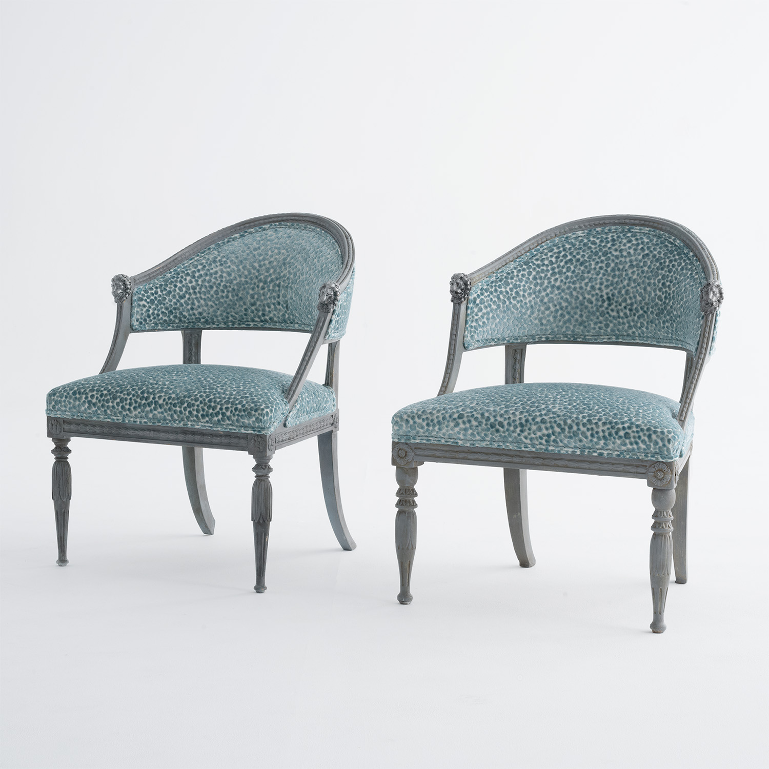 19th Century Set of Swedish Gustavian Armchairs Attributed to Ephraim Ståhl