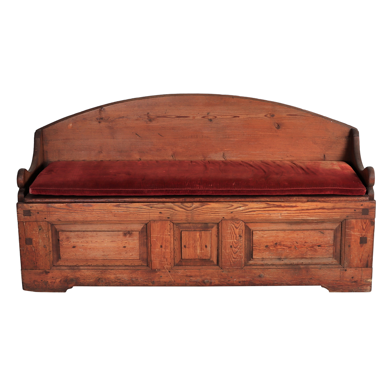 18th Century Swedish Gustavian Pine Hall Bench – Antique Scandinavian Wood Sofa