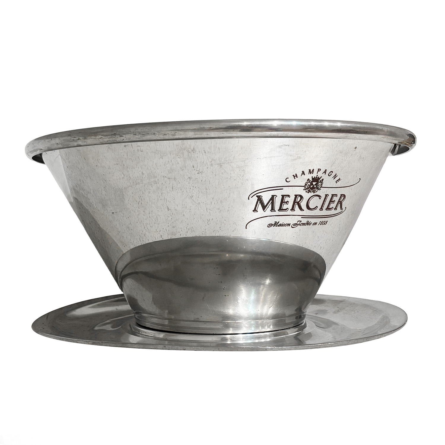 20th Century French Vintage Art Deco Silver Plated Champagne Bucket by Mercier