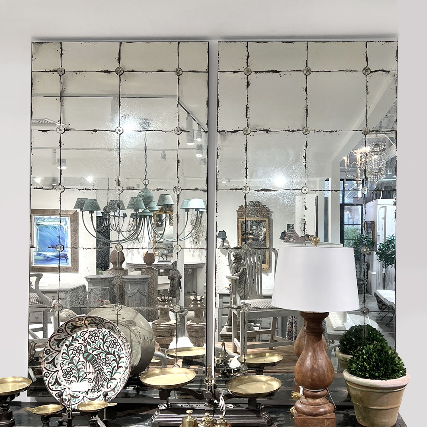 Pair of French Bistro Mirrors