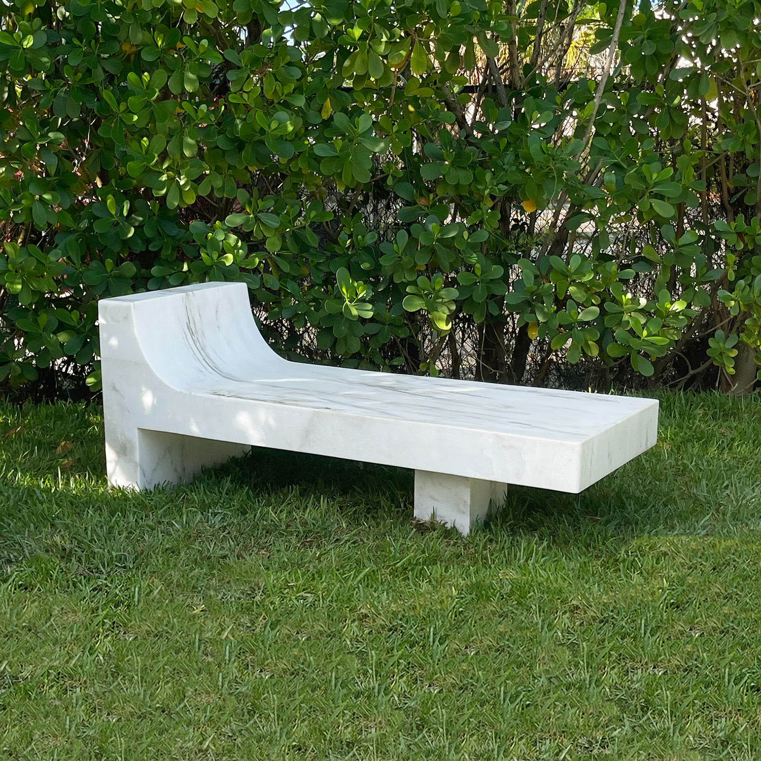 Monzone Marble Garden Bench