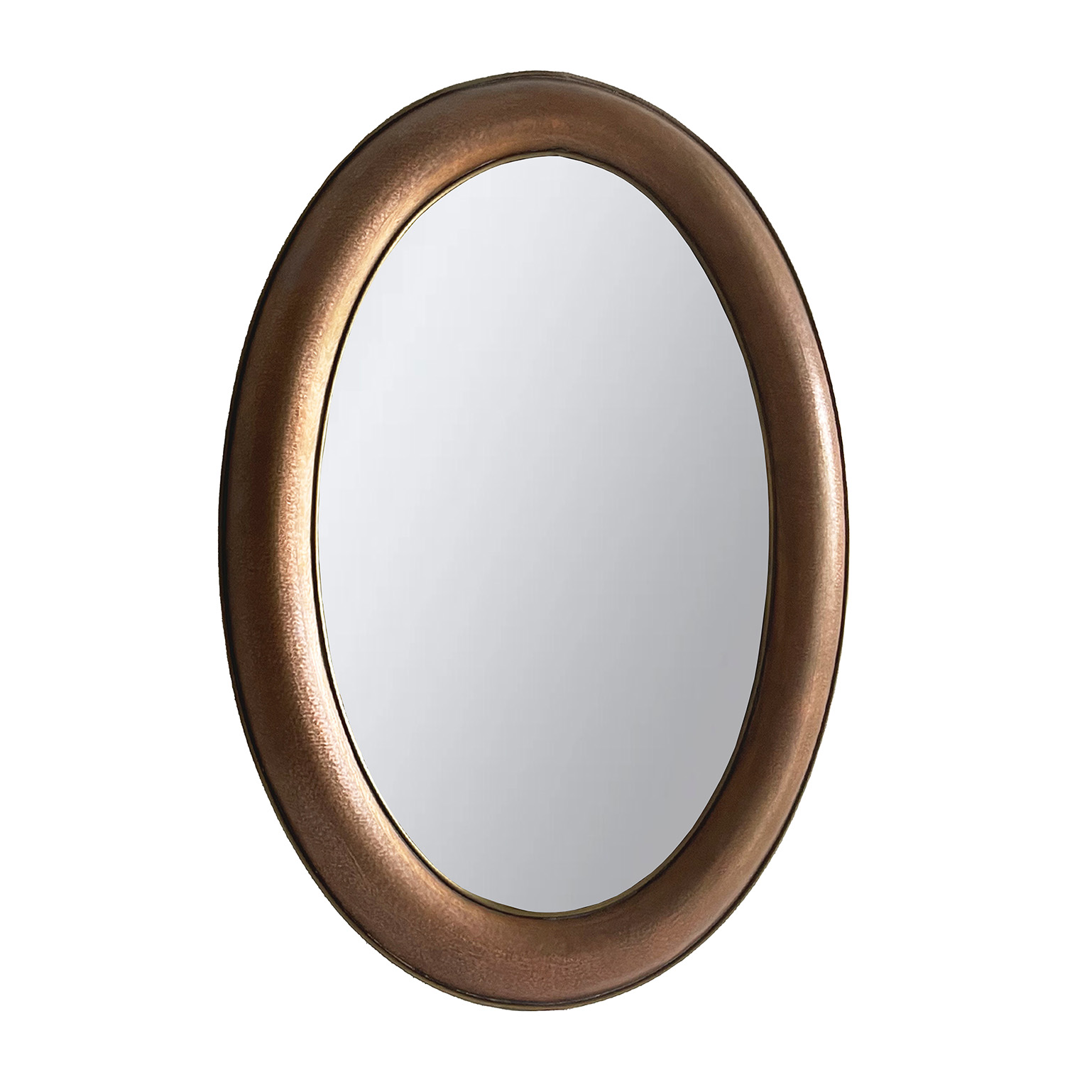 21st Century European Oval Chantelle Copper Wall Glass Mirror