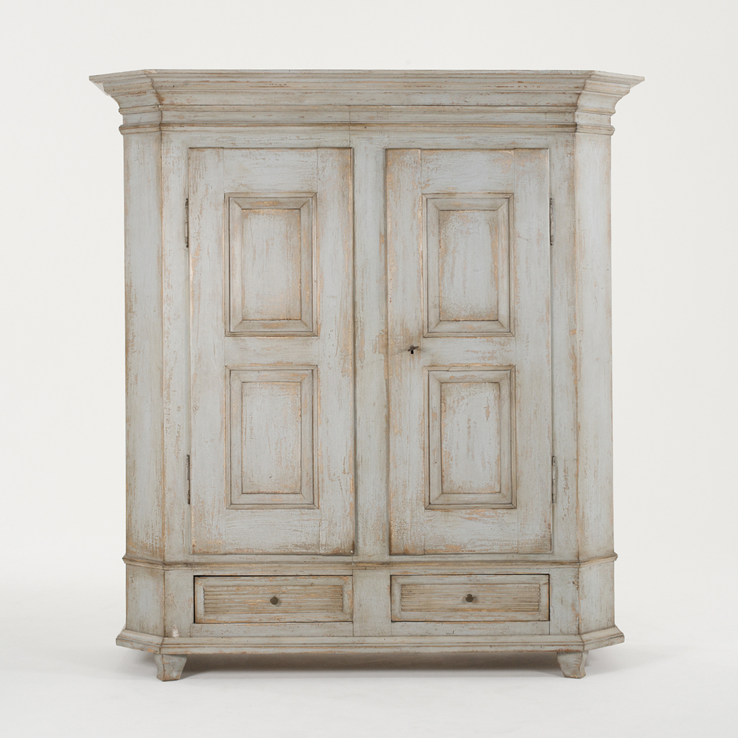19th Century Swedish Gustavian Pinewood Armoire – Antique Scandinavian Cabinet
