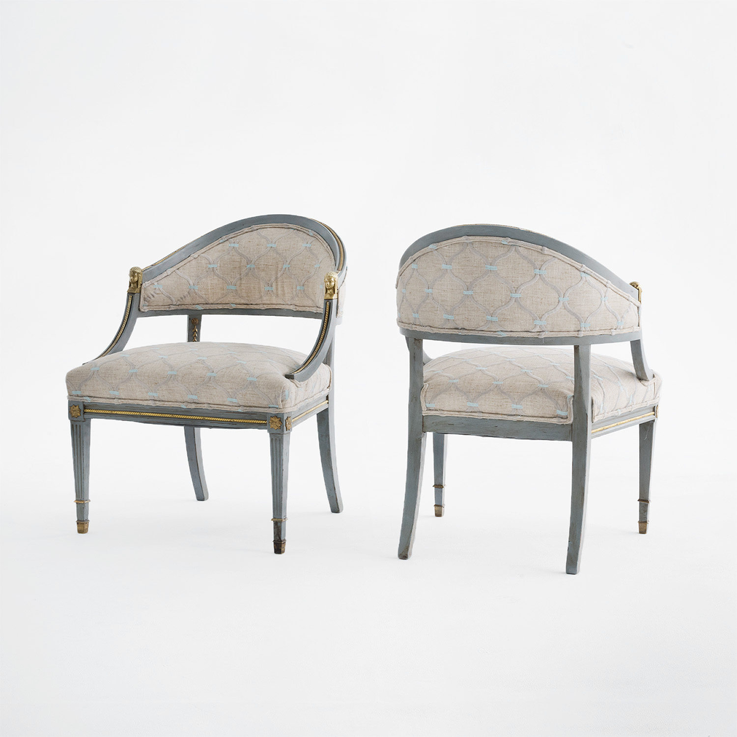 19th Century Pair of Swedish Gustavian Birch Chairs Attributed to Ephraim Ståhl