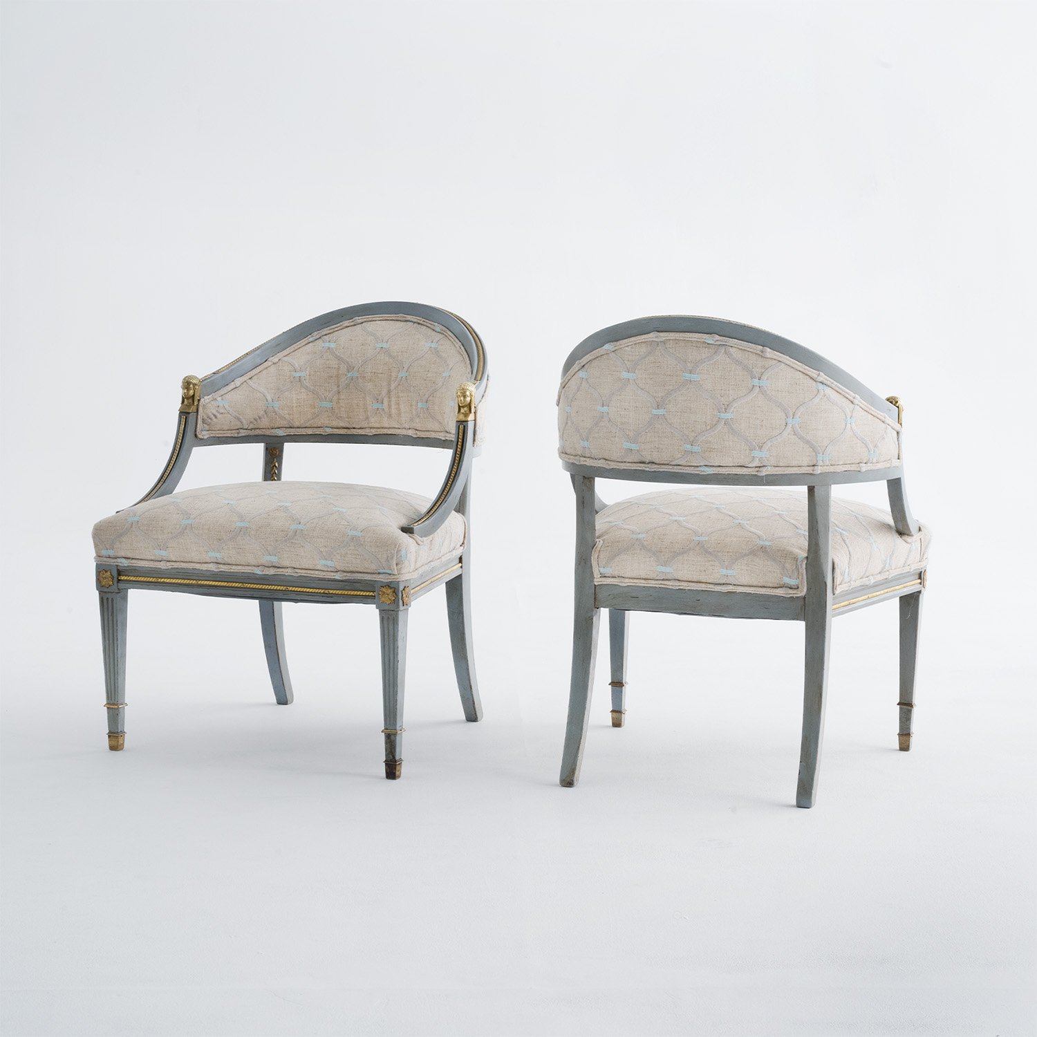 19th Century Pair of Swedish Gustavian Birch Chairs Attributed to Ephraim Ståhl