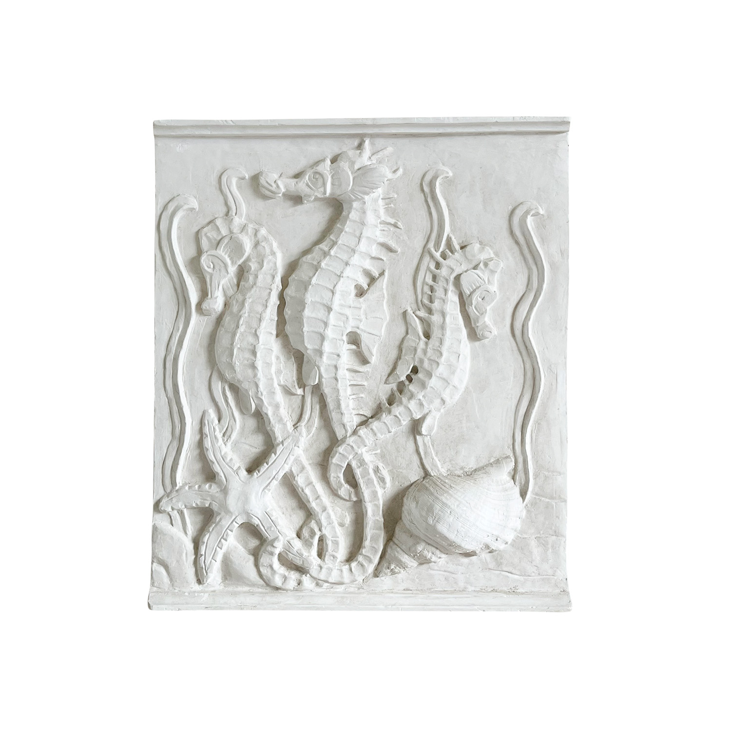 20th Century French Wall Plaster Relief Marin – Vintage Architectural Element