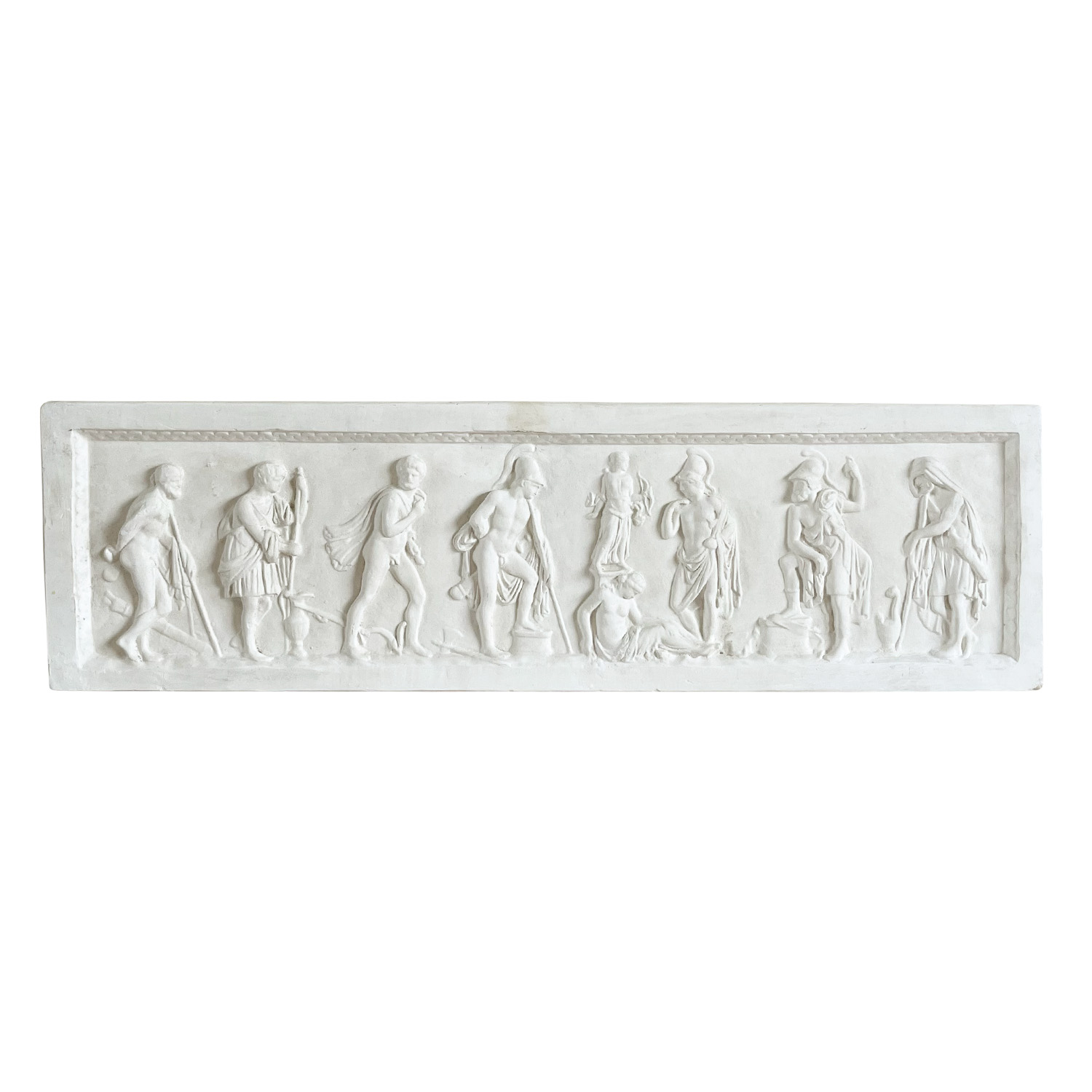 20th Century French Vintage Neoclassical Style Wall Plaster Hellenistic Relief