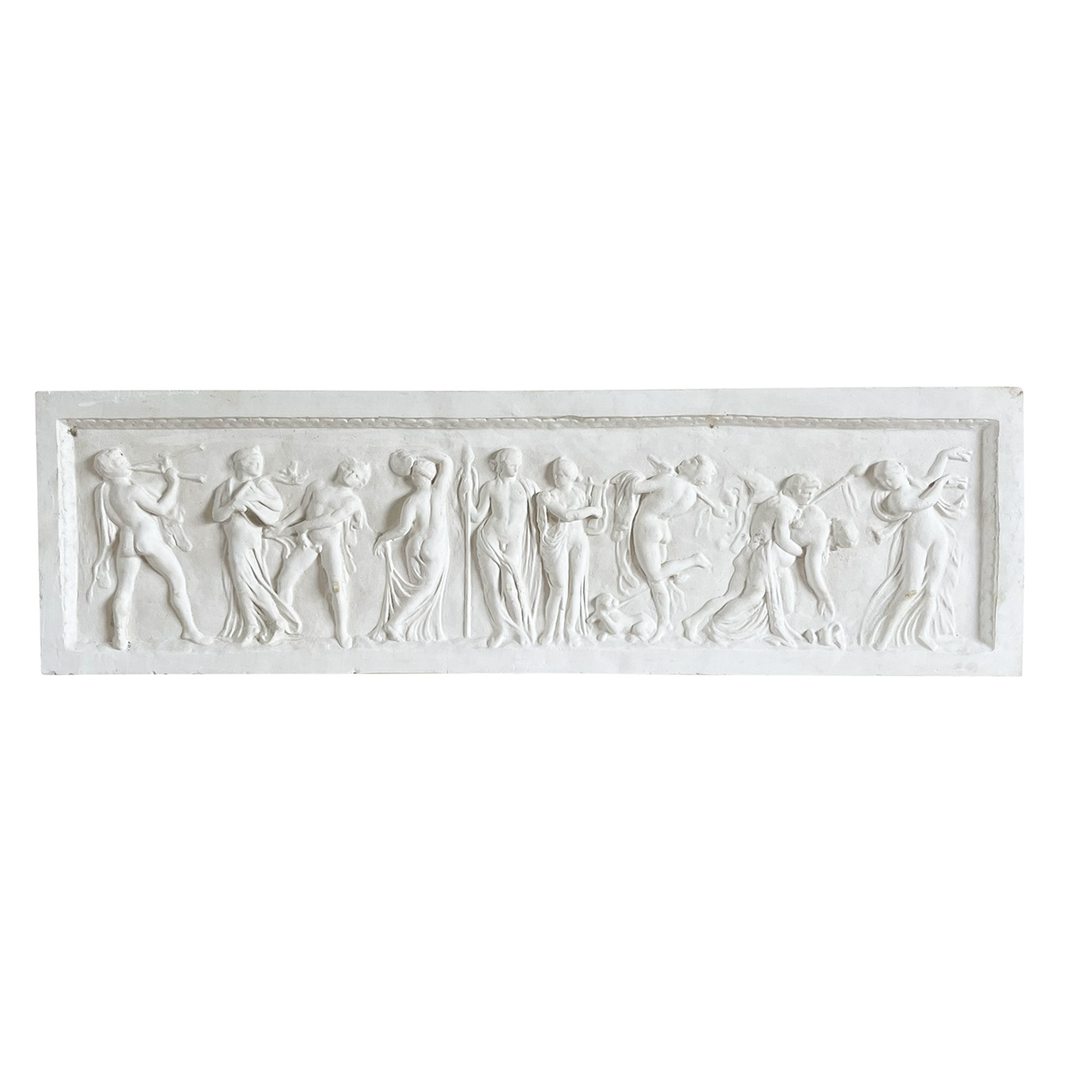 20th Century French Vintage Rectangular Neoclassical Style Wall Plaster Relief