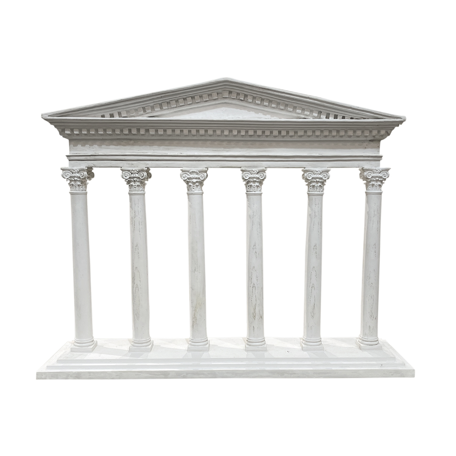 20th Century French Façade of a Roman Temple in Plaster – Vintage Décor