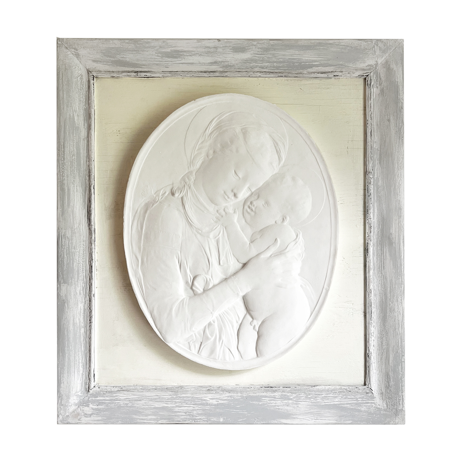 Madonna and Child French Plaster Relief