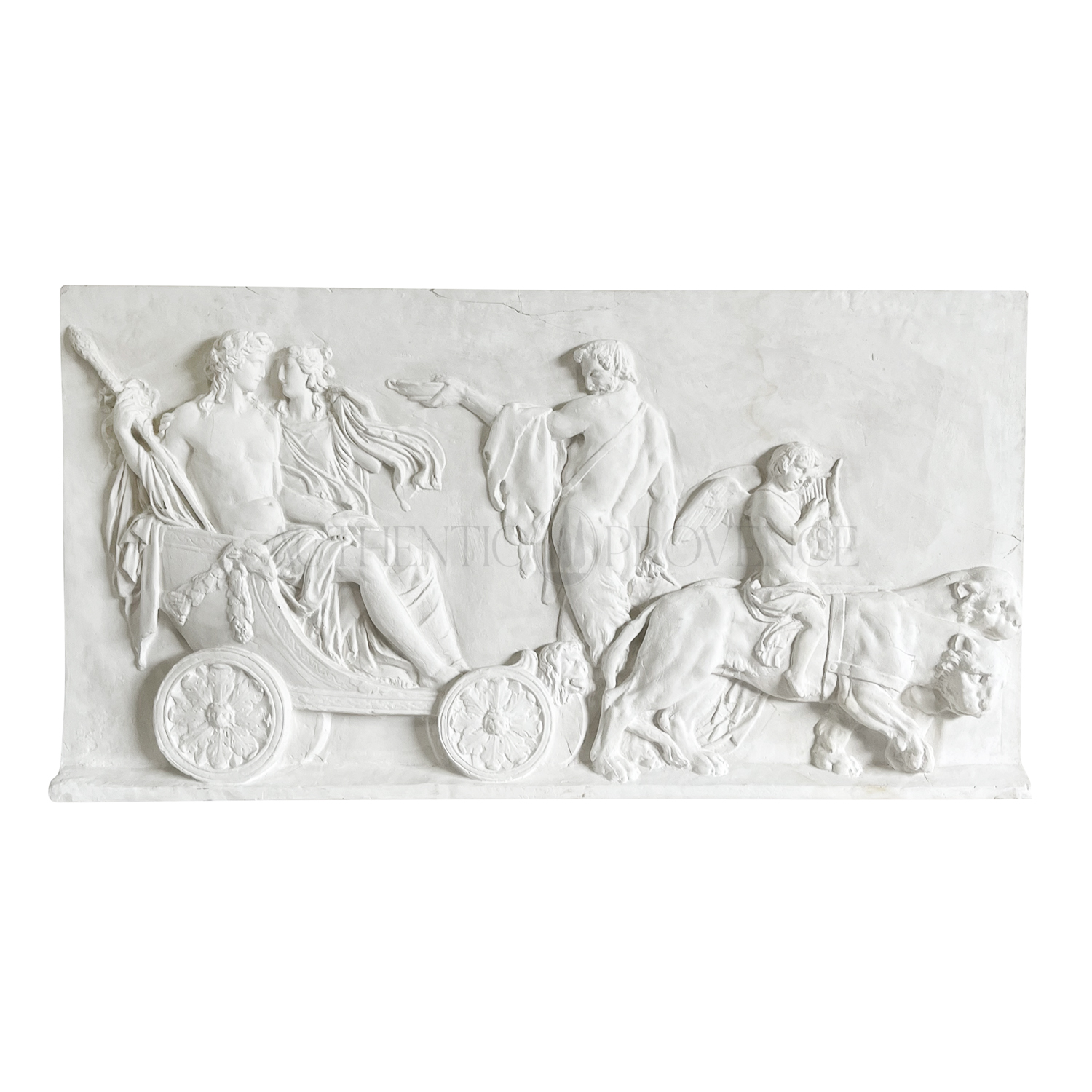 Dionysus and Ariadne Wall Relief in Plaster