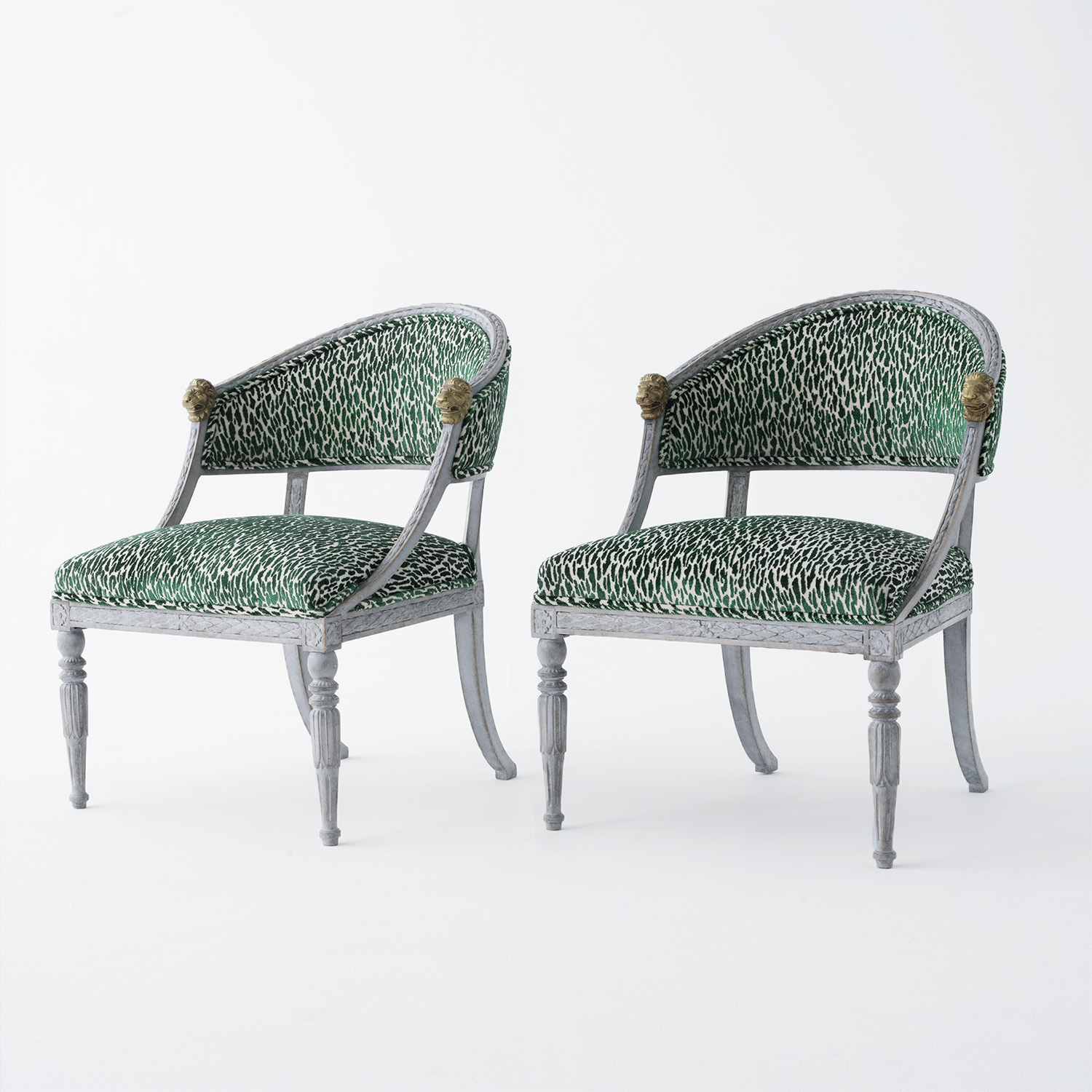 19th Century Swedish Gustavian Pair of Side Chairs Attributed to Ephraim Ståhl