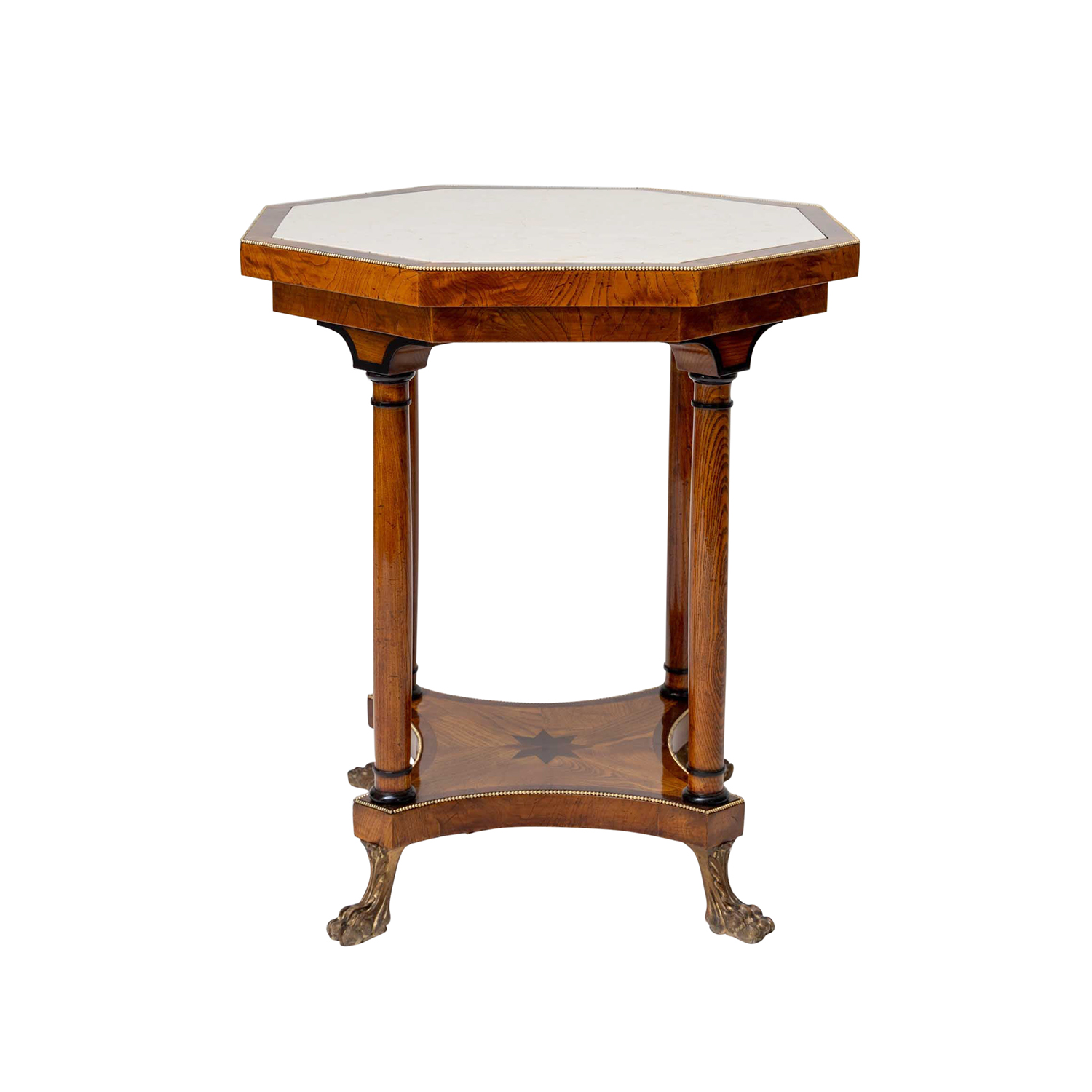 19th Century Austrian Biedermeier Octagonal Ashwood Occasional Side Table
