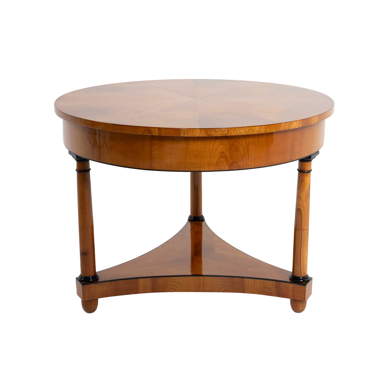 19th Century German Biedermeier Walnut Center Table – Antique Serving Table