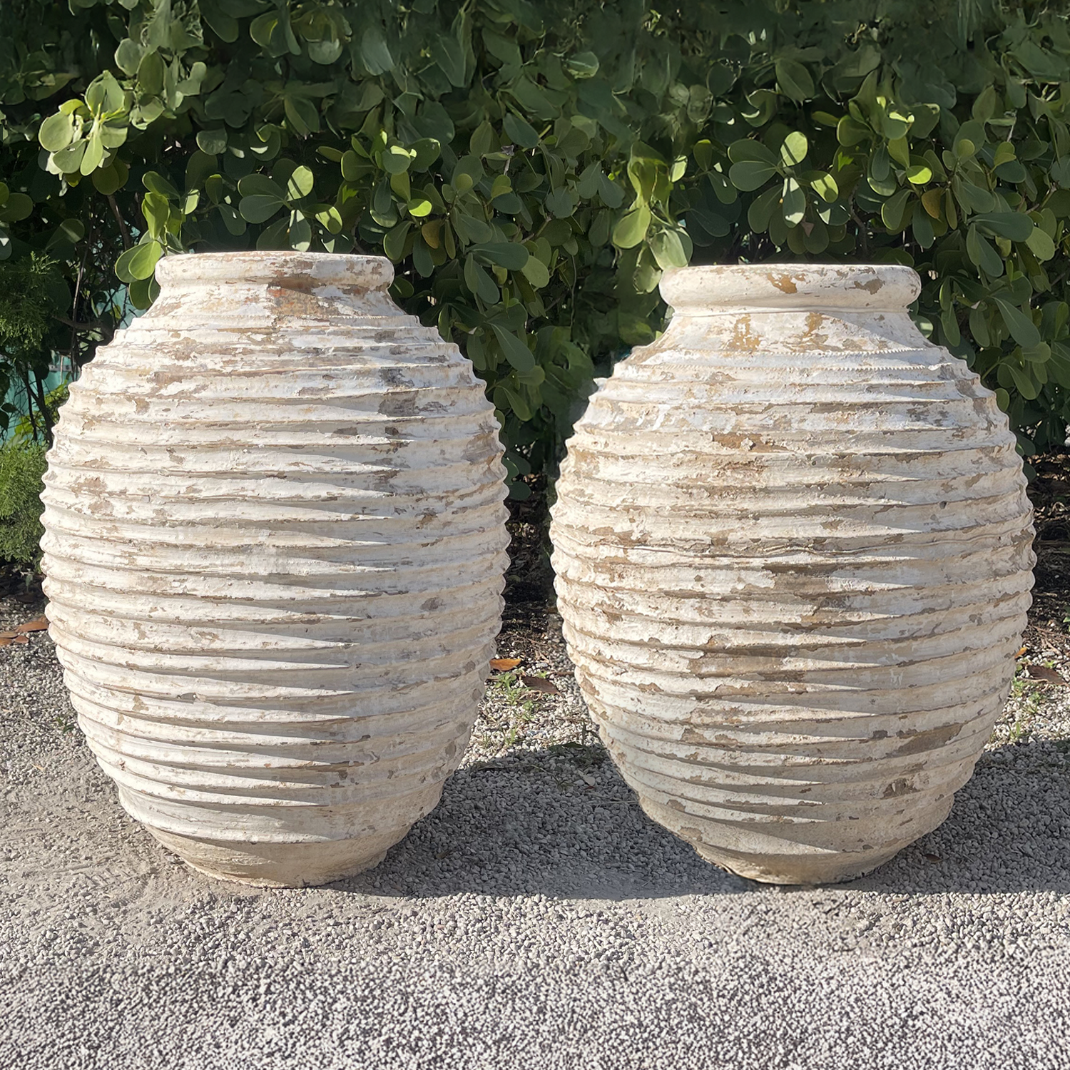 Pair of 19th Century Greek Peloponnese Olive Jars