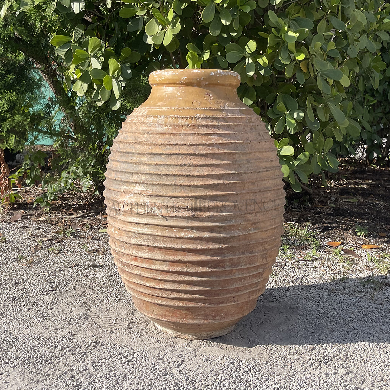Antique Ribbed Greek Jar