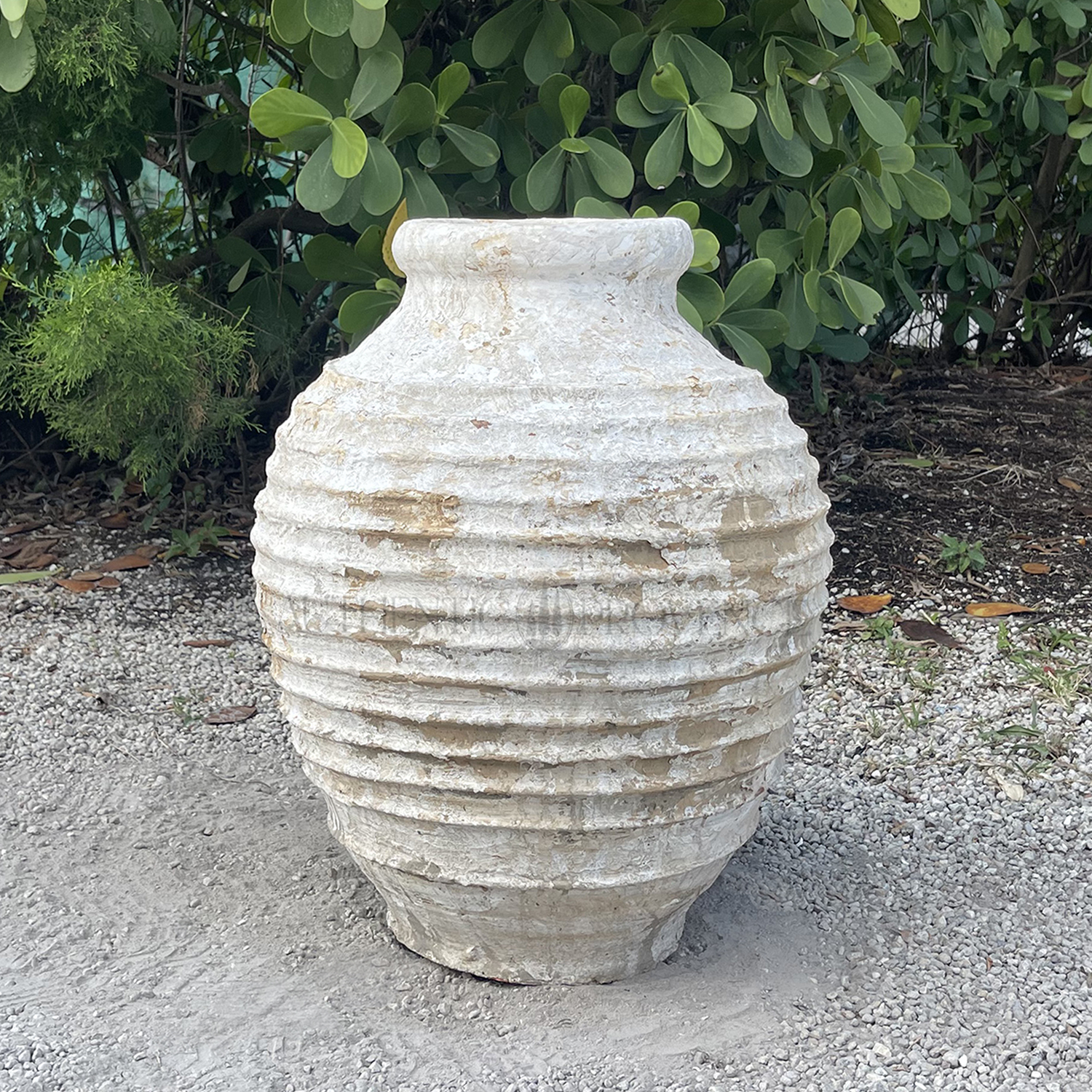 19th Century White Washed Greek Urn