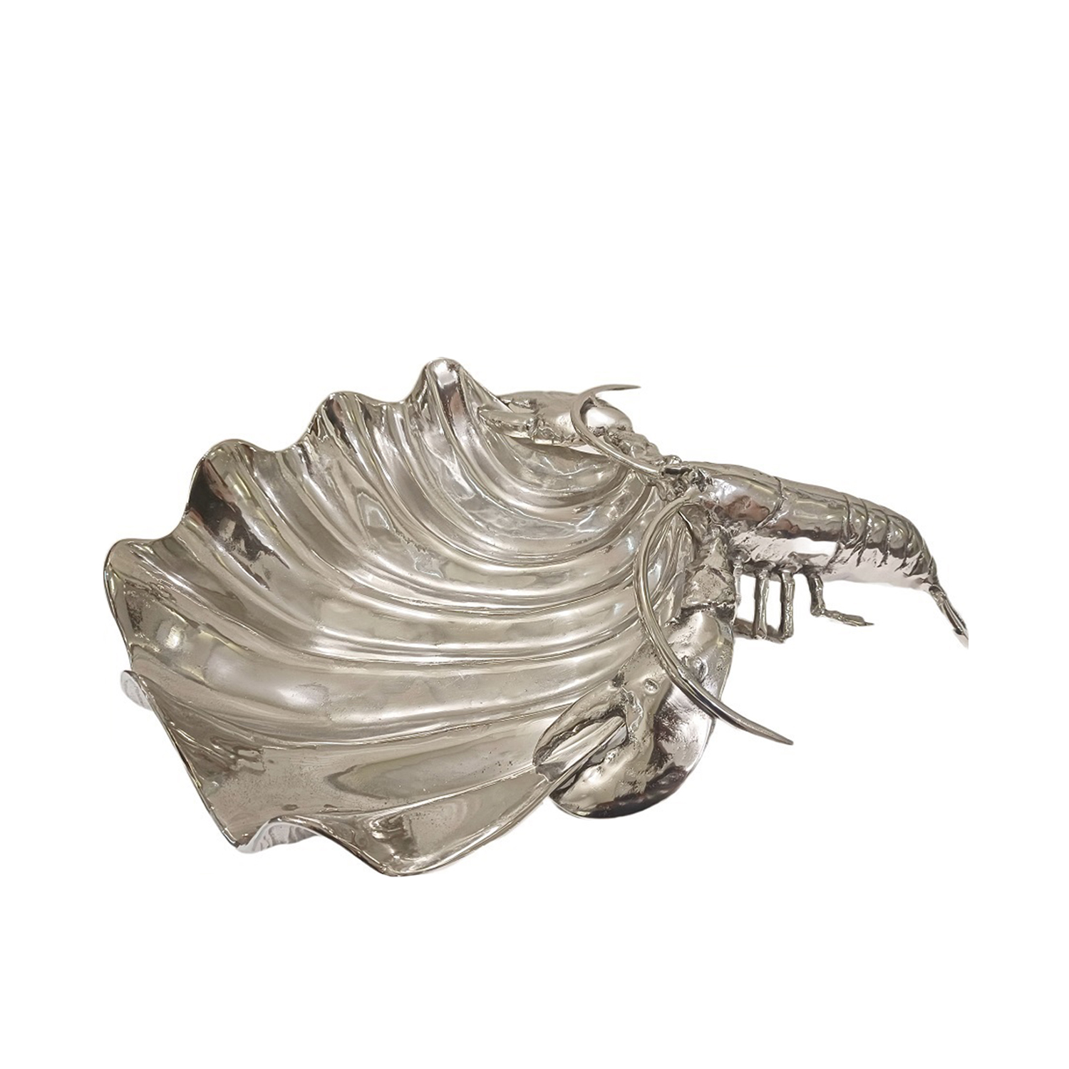 Silver Clam & Lobster Serving Dish