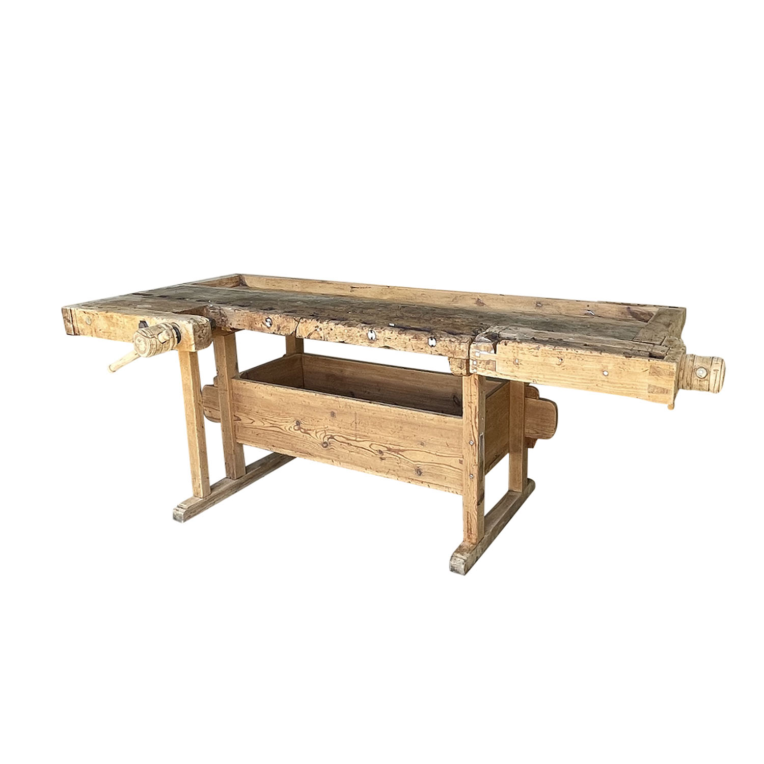 20th Century Swedish Pine Carpentry Bench – Antique Scandinavian Work Table