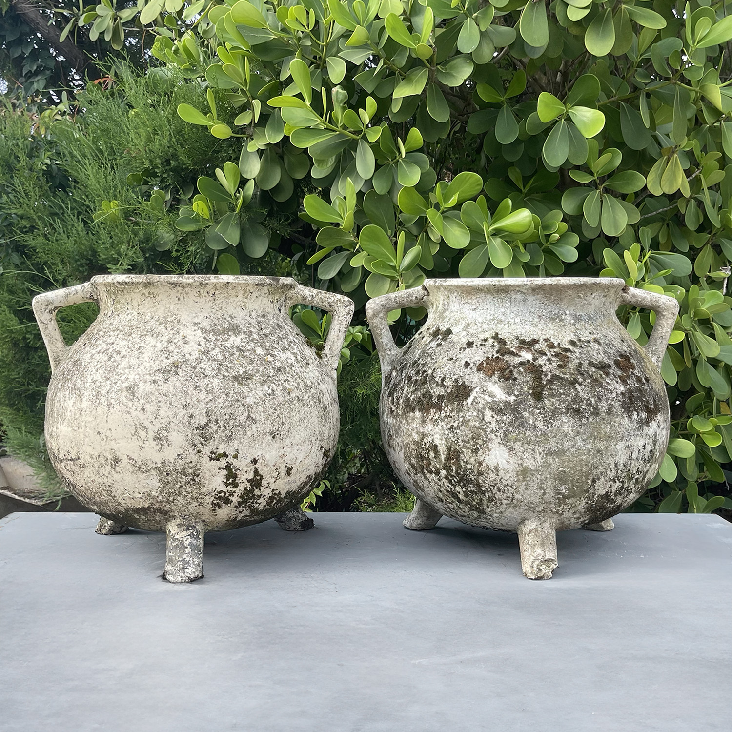 A Pair of Willy Guhl Cauldron or Marmite Garden Planters