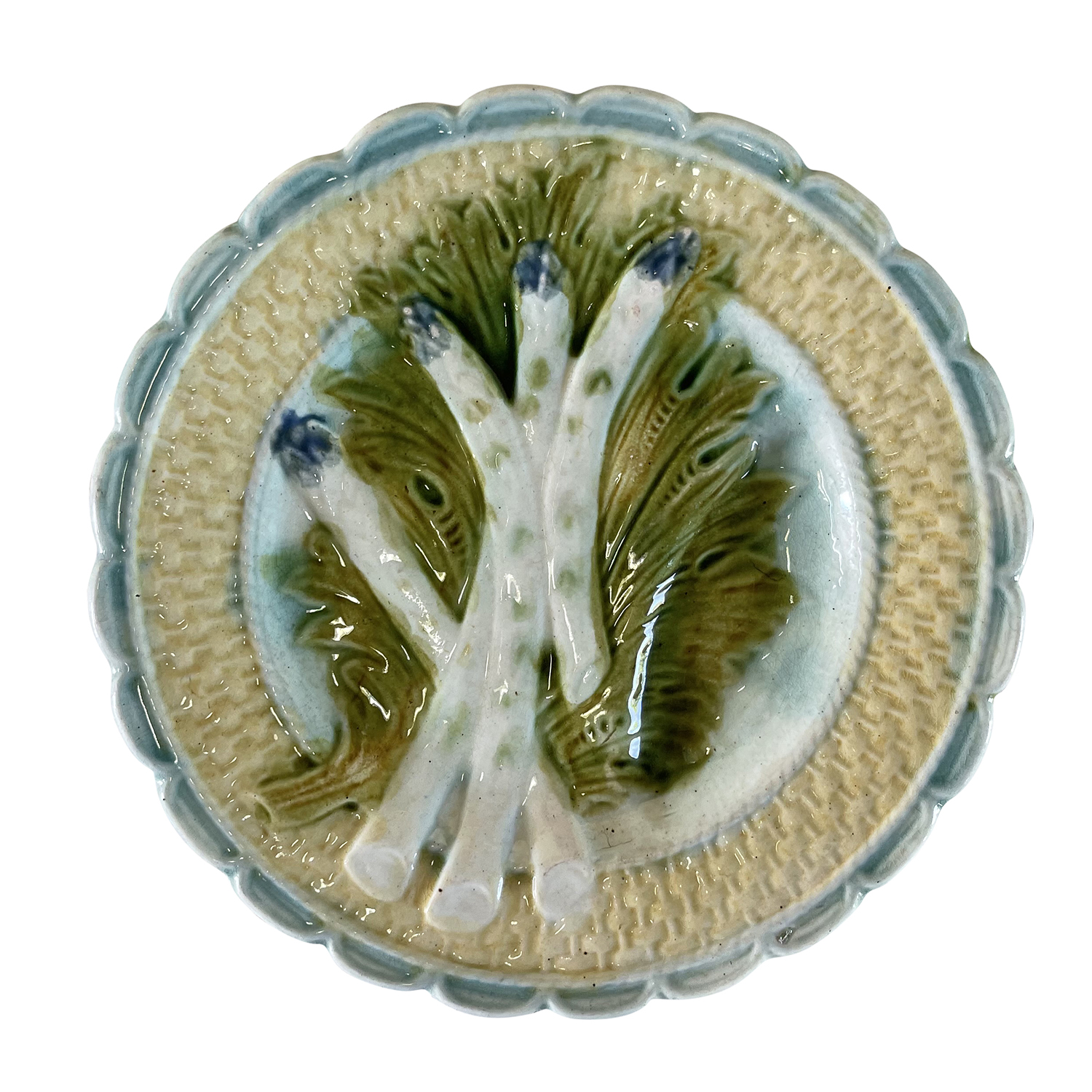 Set of French Asparagus Serving Plates and Platter