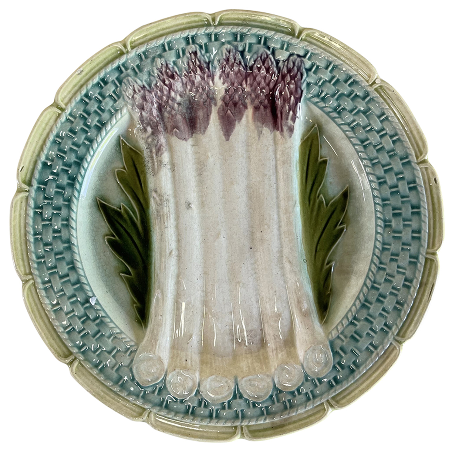 20th Century French Asparagus Serving Plates and Platter Set