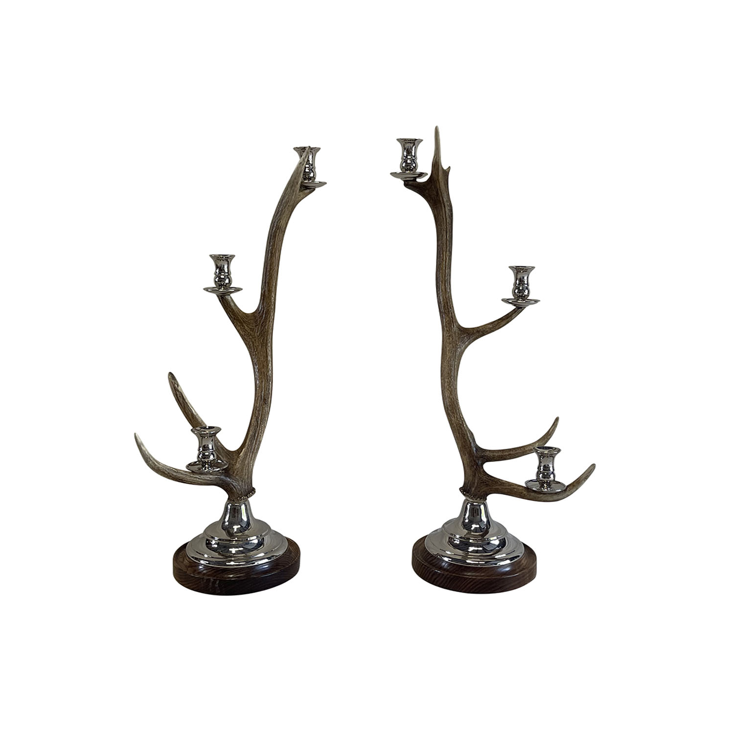 Pair of Faux Antler Candle Holders