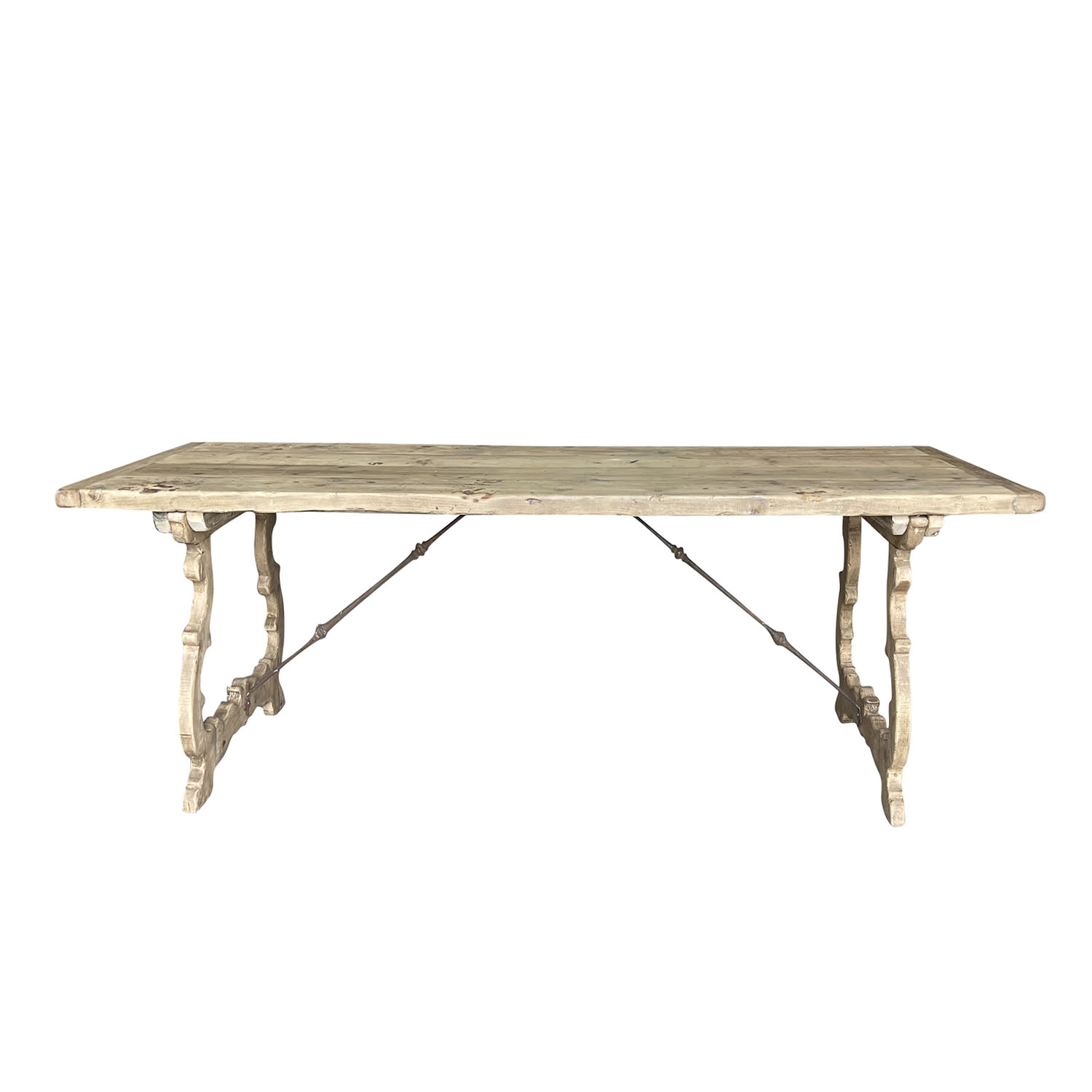 19th Century French Farmhouse Pinewood Table – Antique Dining Room Table