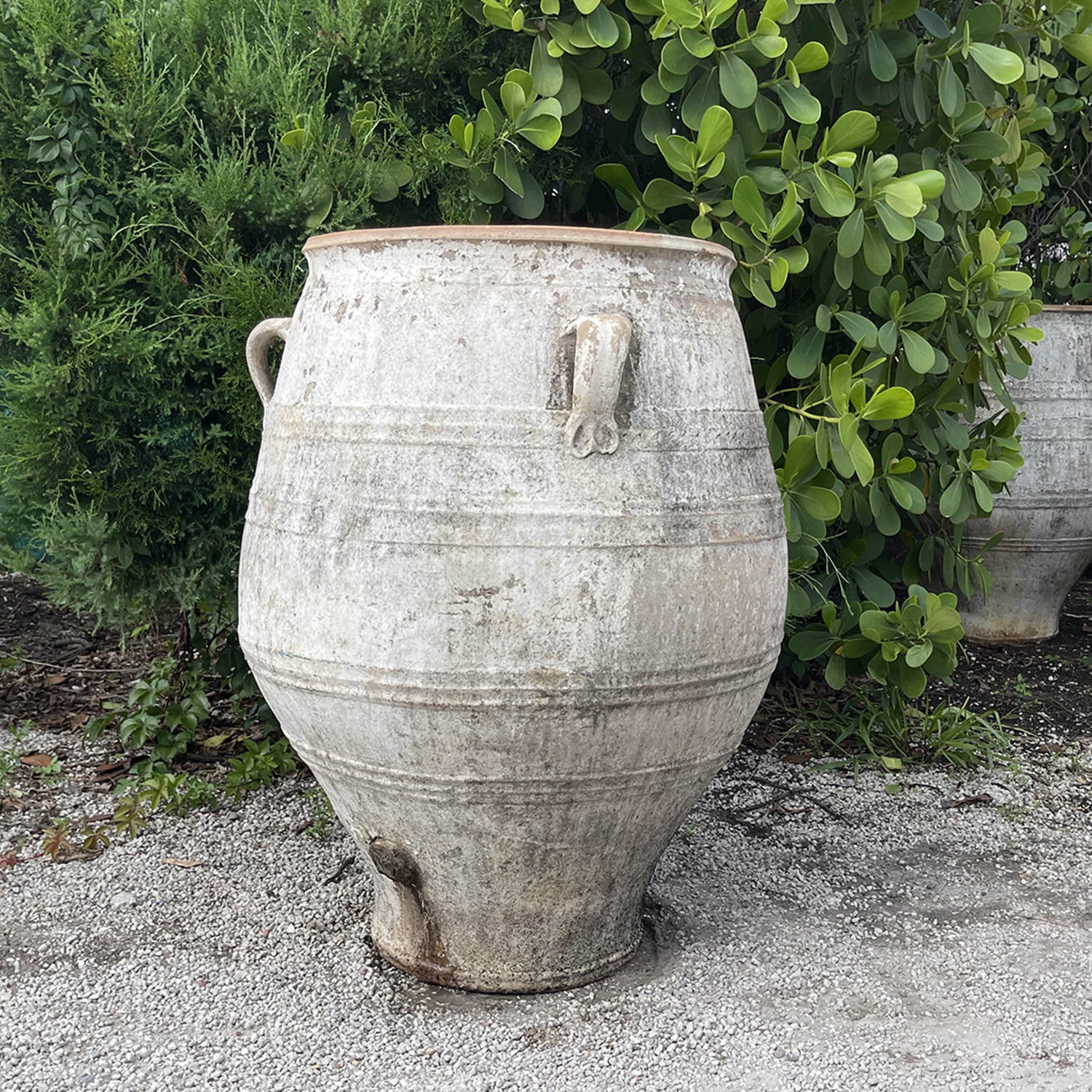 19th Century Antique Handcrafted Greek Oil Jar in Earthenware