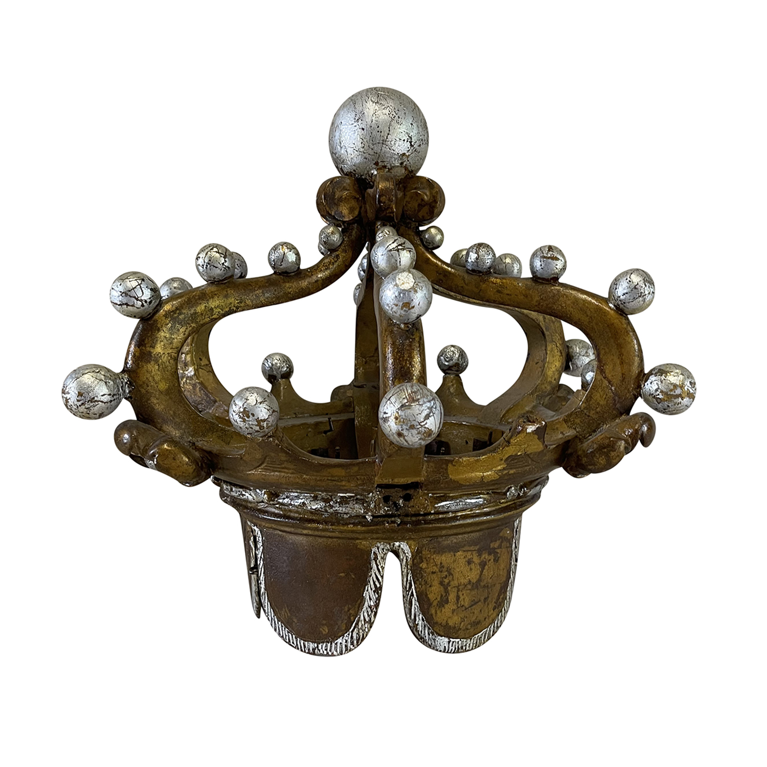 19th Century Italian Basswood Crown Ornament from Alto Adige – Antique Décor