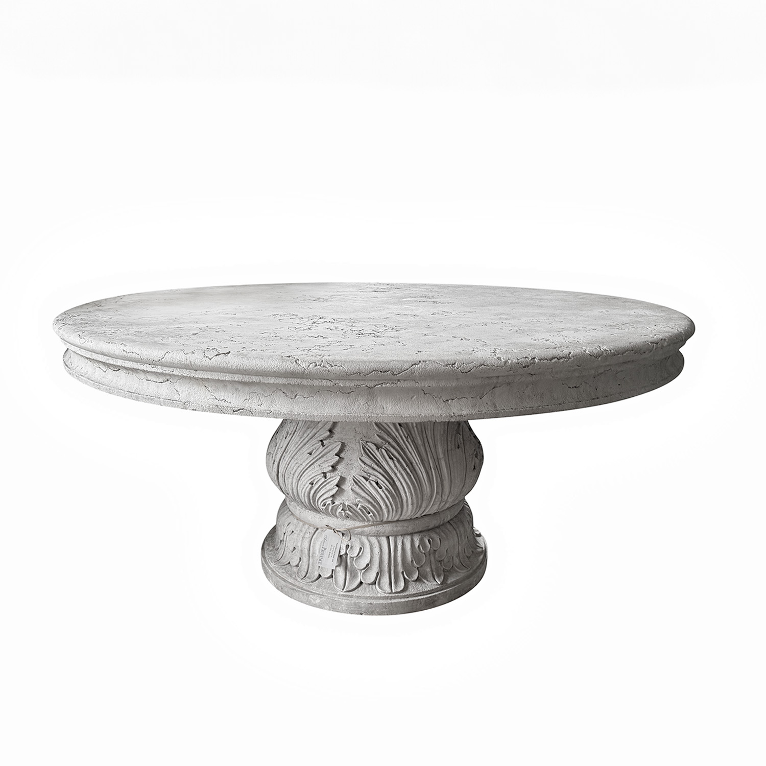 Round Biancone Marble Table