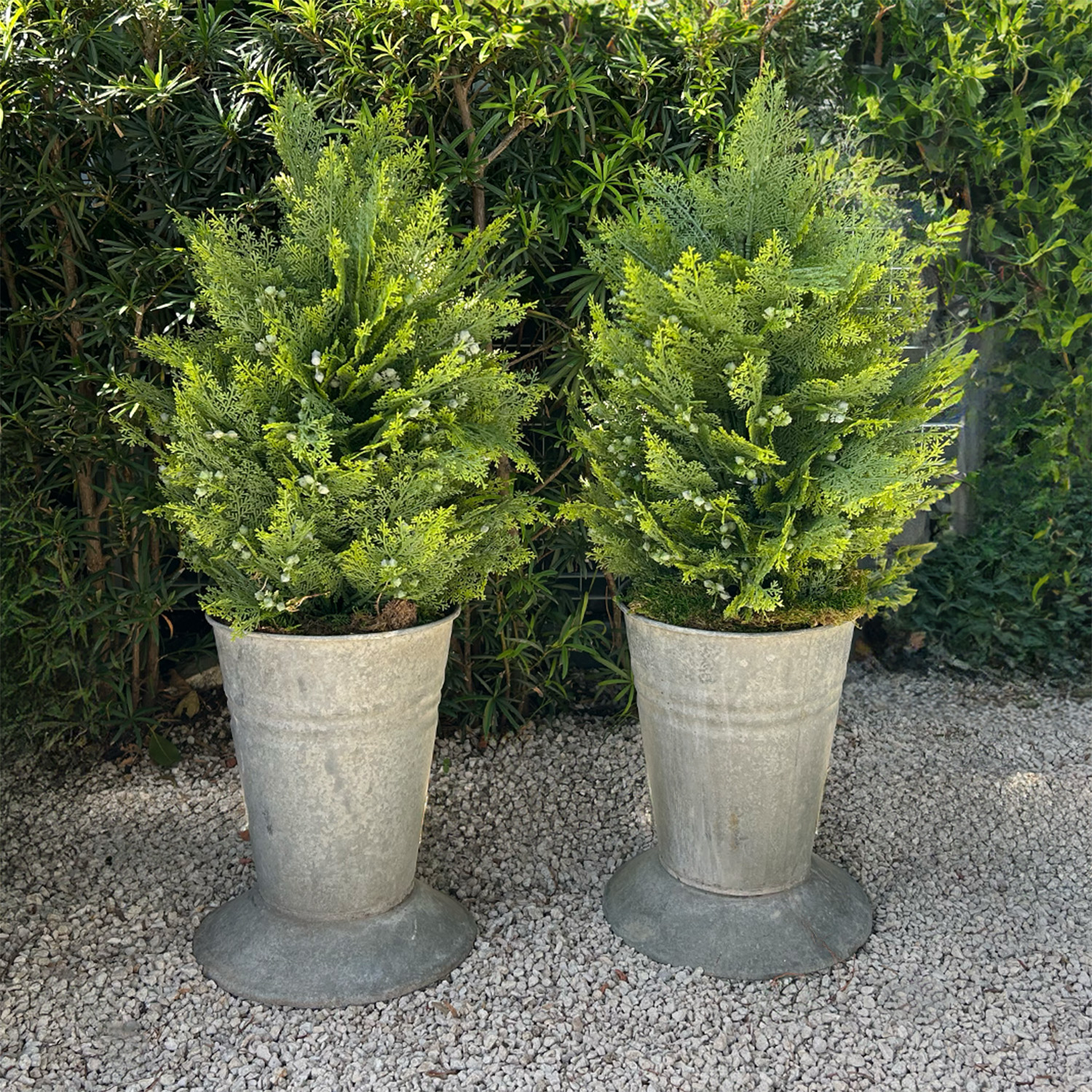 Tin Flower Buckets from France