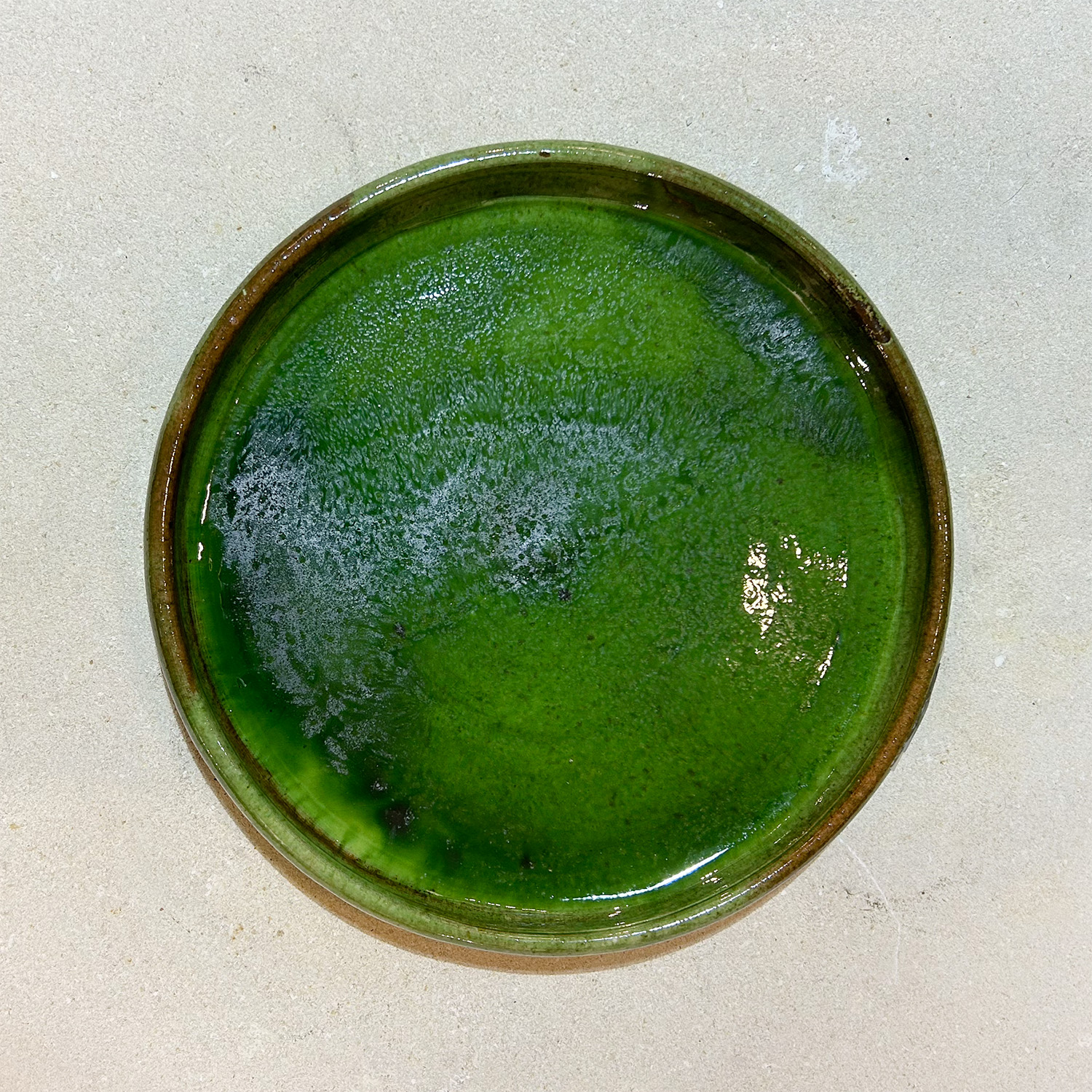 Garden Planter Saucer in Vert de Provence from France